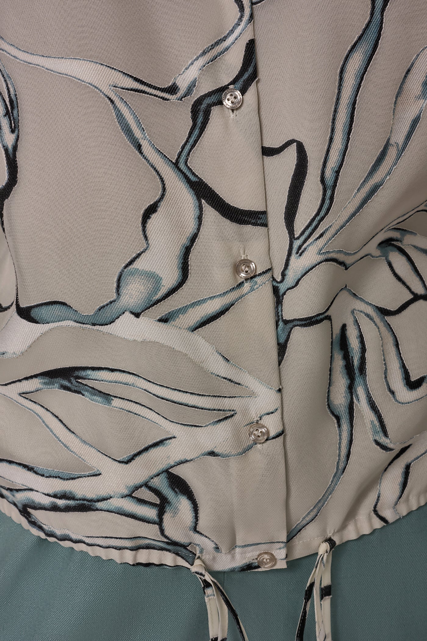 BURNOUT DRAWSTRING HEM BLOUSE VIEW 6 | Tops