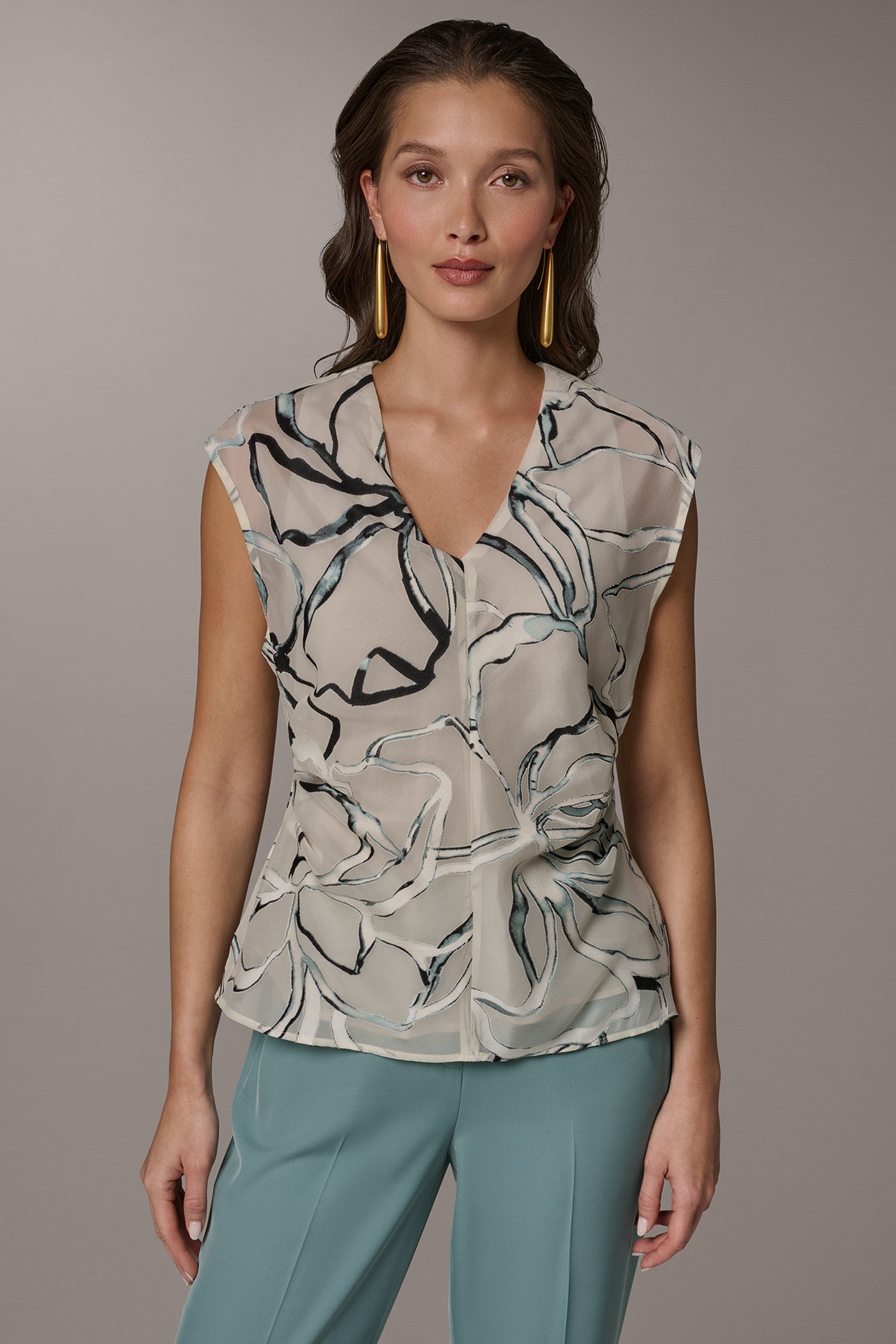 FLORAL BURNOUT TOP | View 1 | New clothing