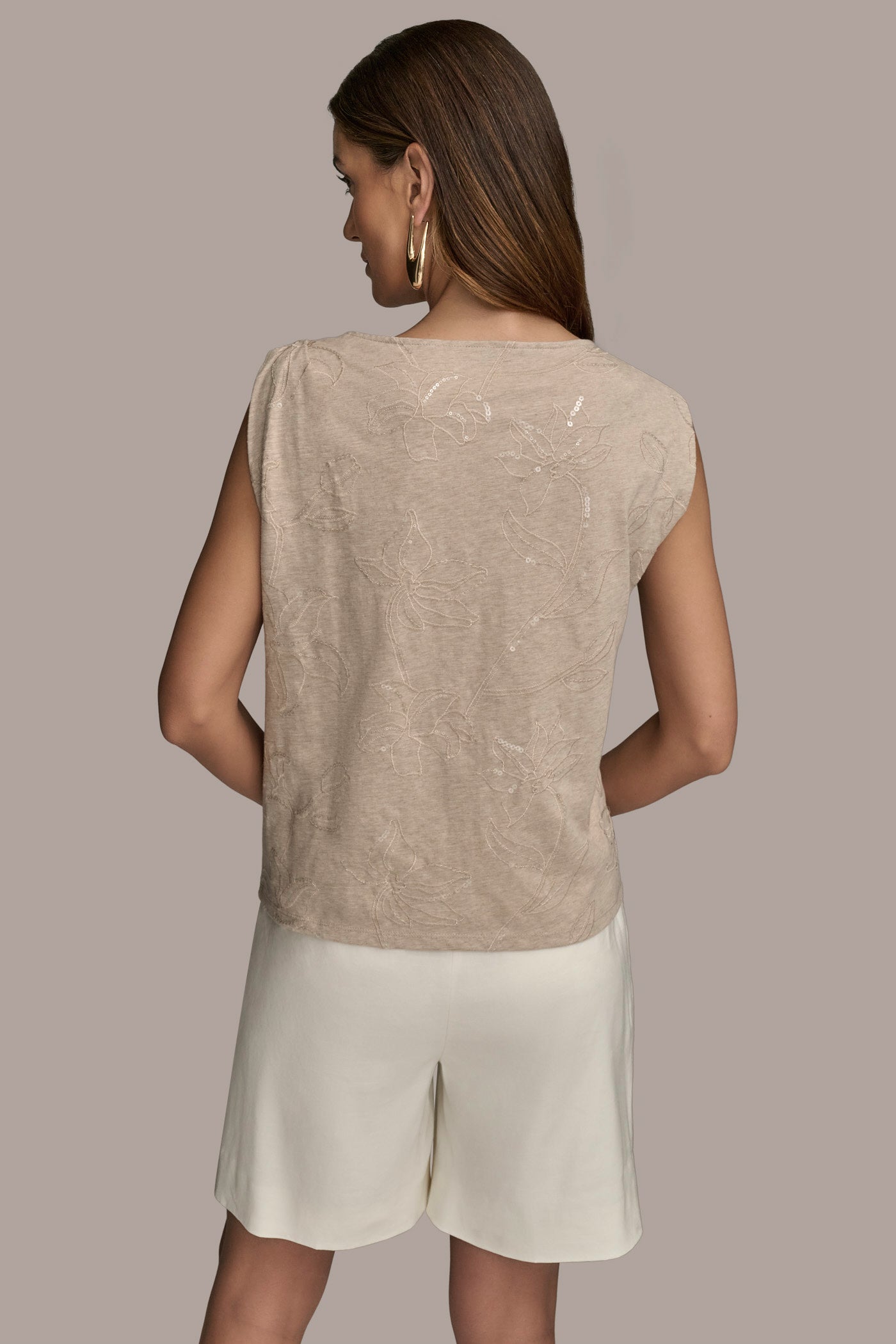 FLORAL SEQUIN-EMBELLISHED TOP | View 2 | Tops
