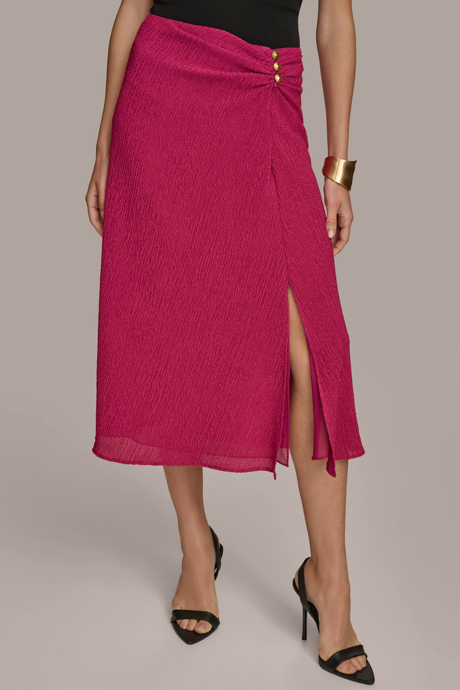DONNA KARAN Tech Side Wrap Skirt main image 1