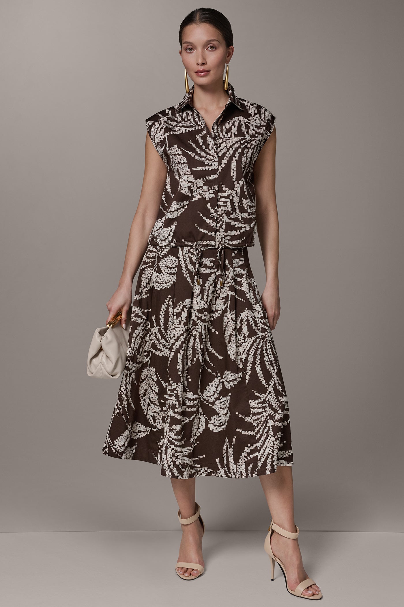 SLEEVELESS COLLARED BLOUSE VIEW 7 | Matching Sets