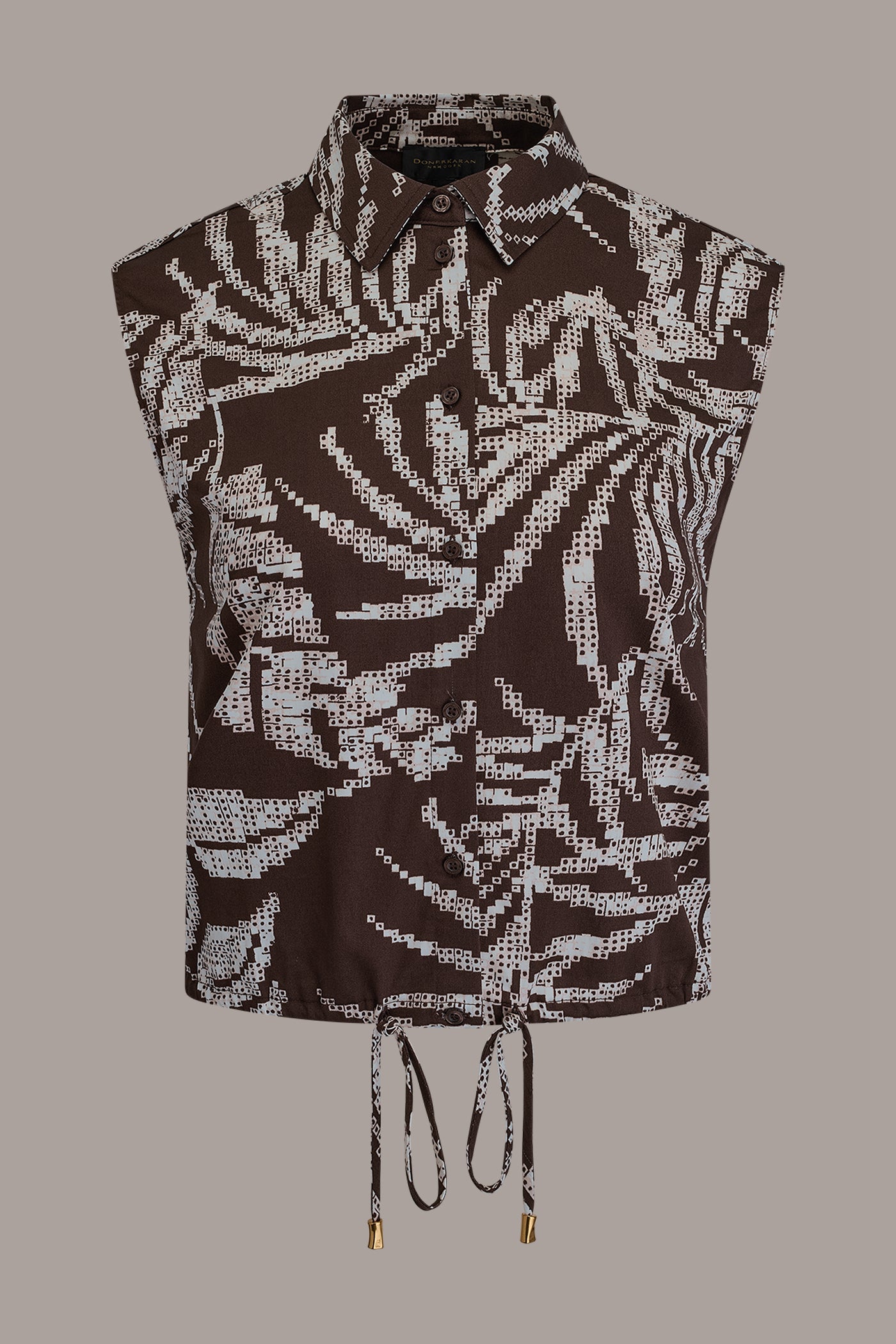 SLEEVELESS COLLARED BLOUSE VIEW 8 | Clothing