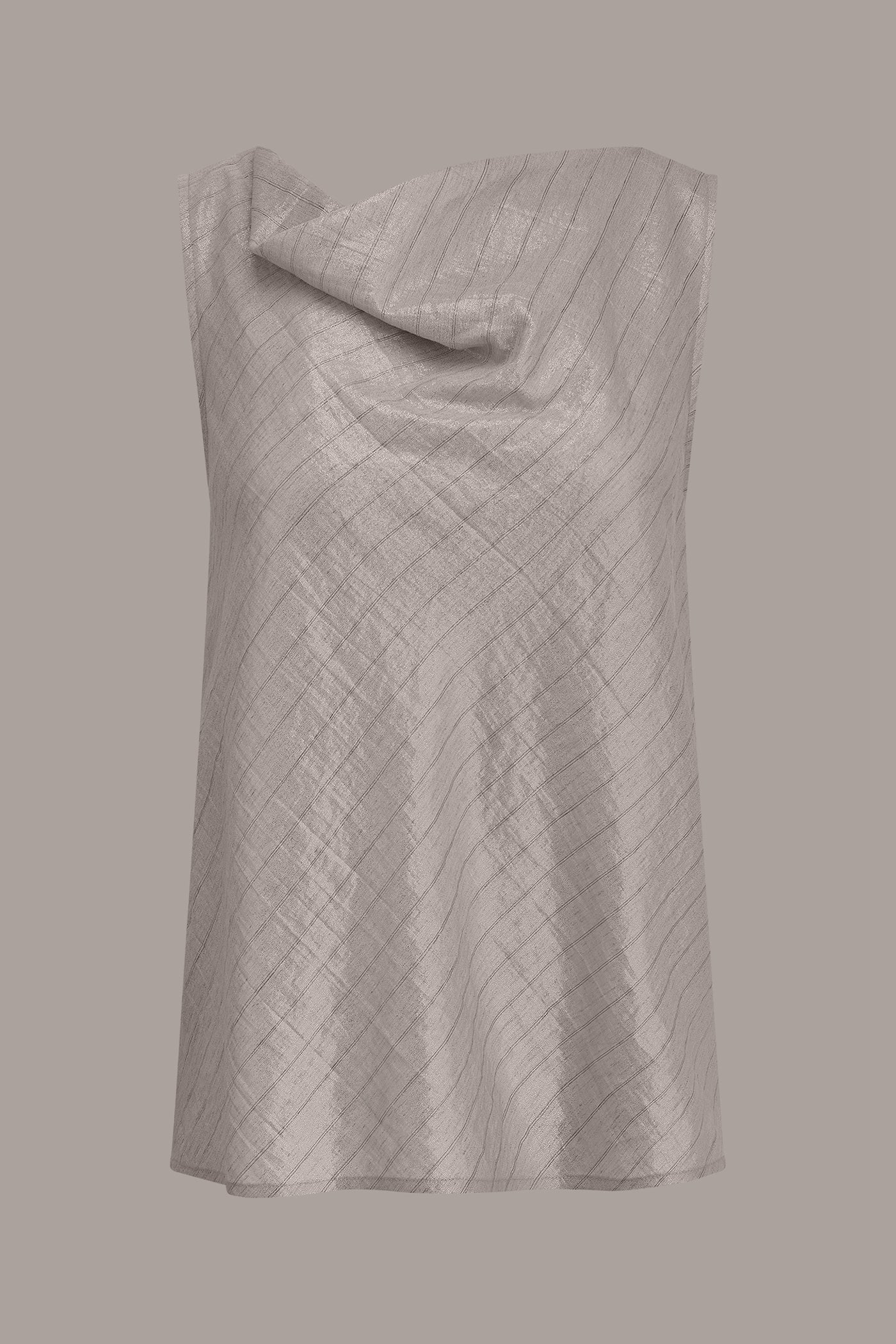 SLEEVELESS METALLIC PINSTRIPE TOP VIEW 8 | Tops