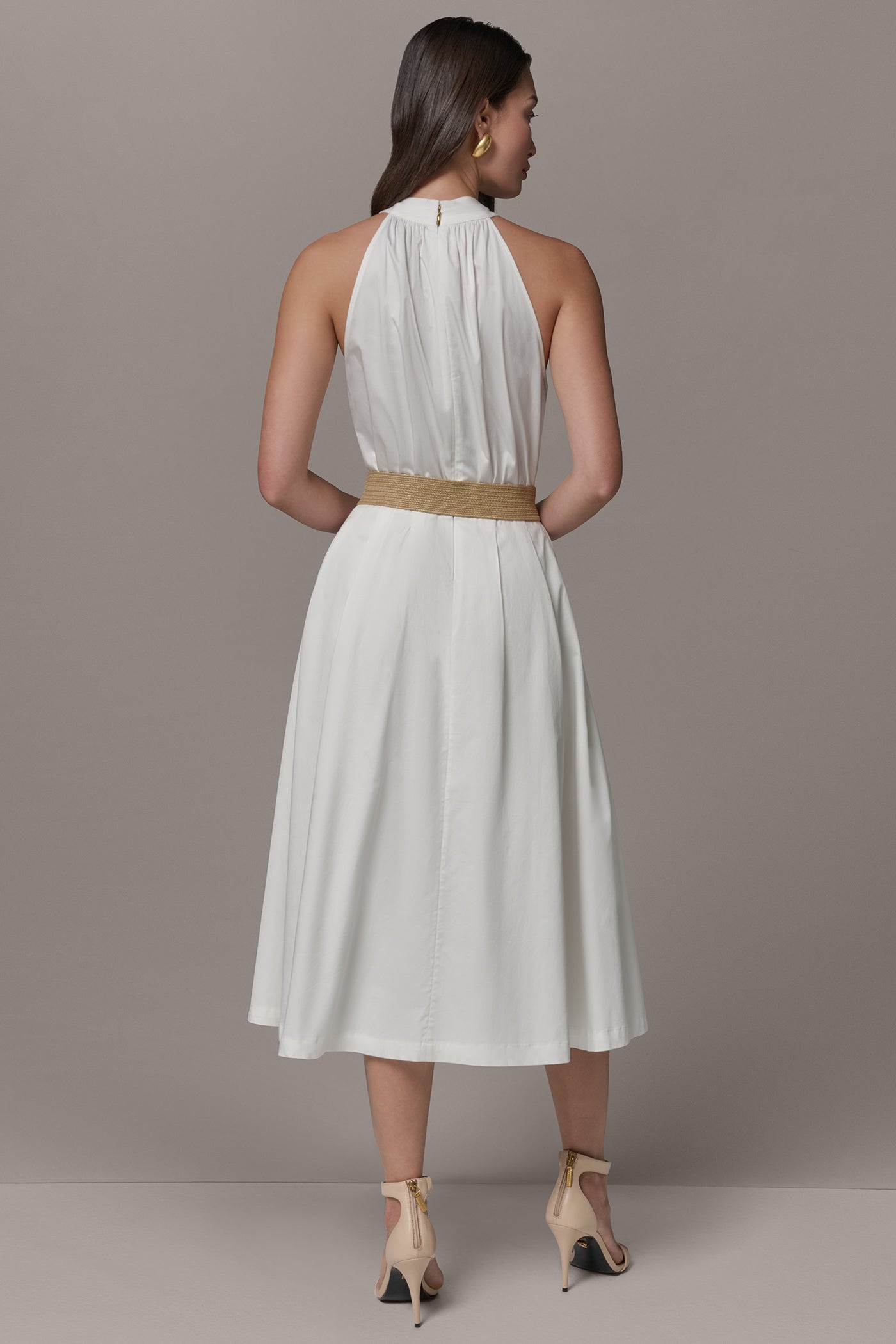 HALTER DRESS WITH BELT VIEW 3