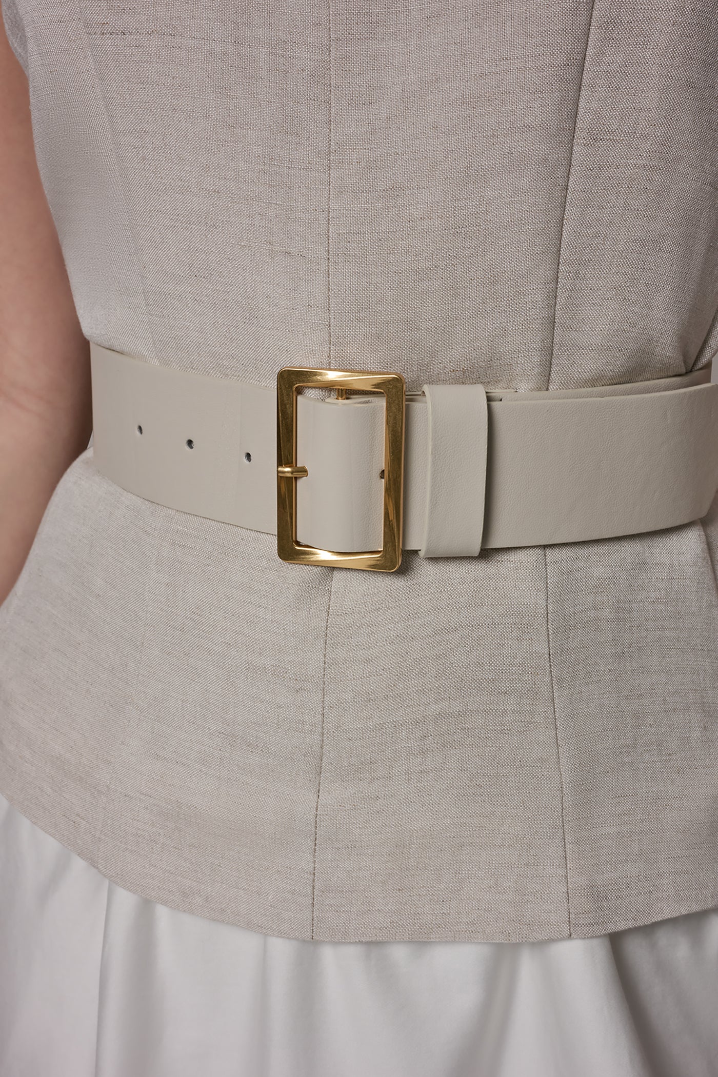 SLEEVELESS MIDI FIT AND FLARE DRESS VIEW 5