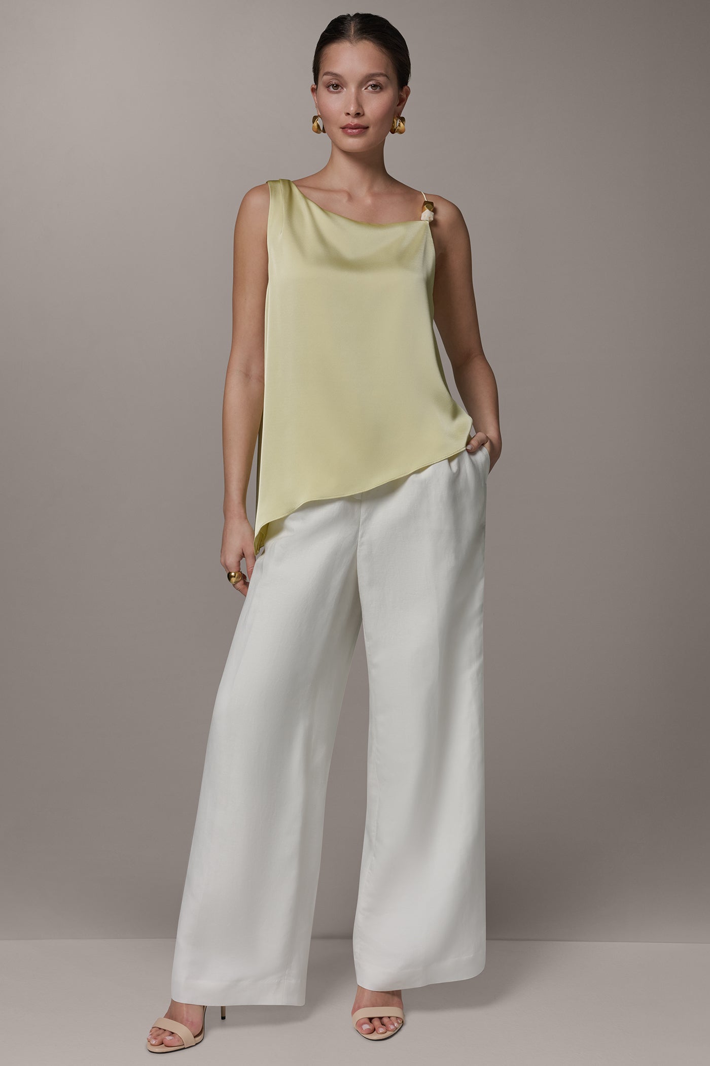 SLEEVELESS ASYMMETRIC BEAD TANK VIEW 7 | Tops