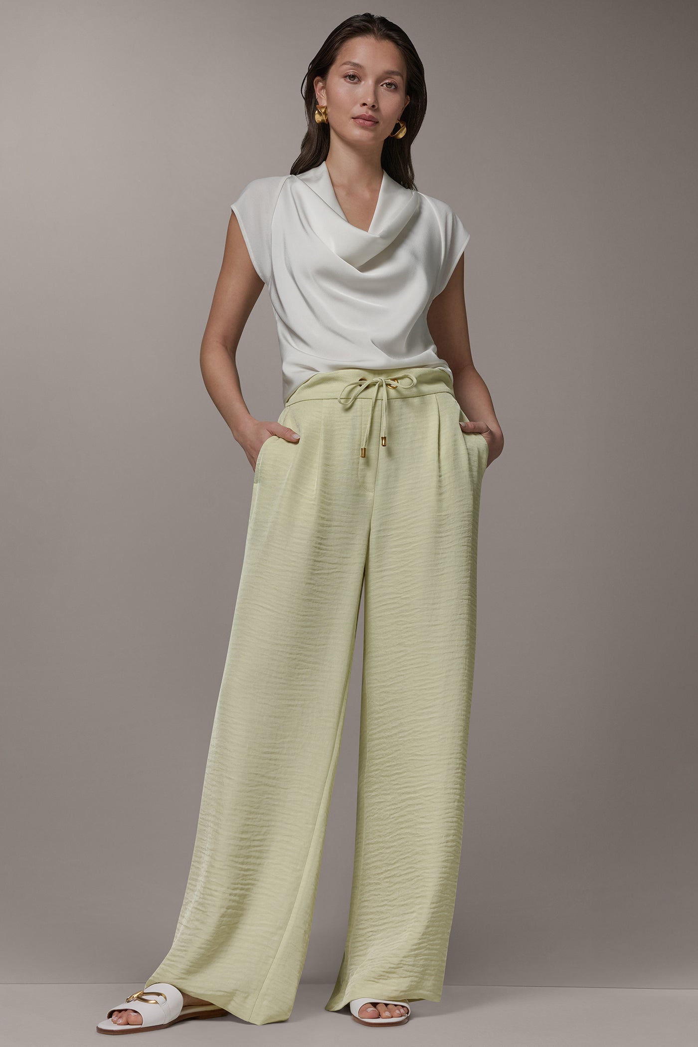 PLEATED WIDE LEG PANT VIEW 5 | Clothing