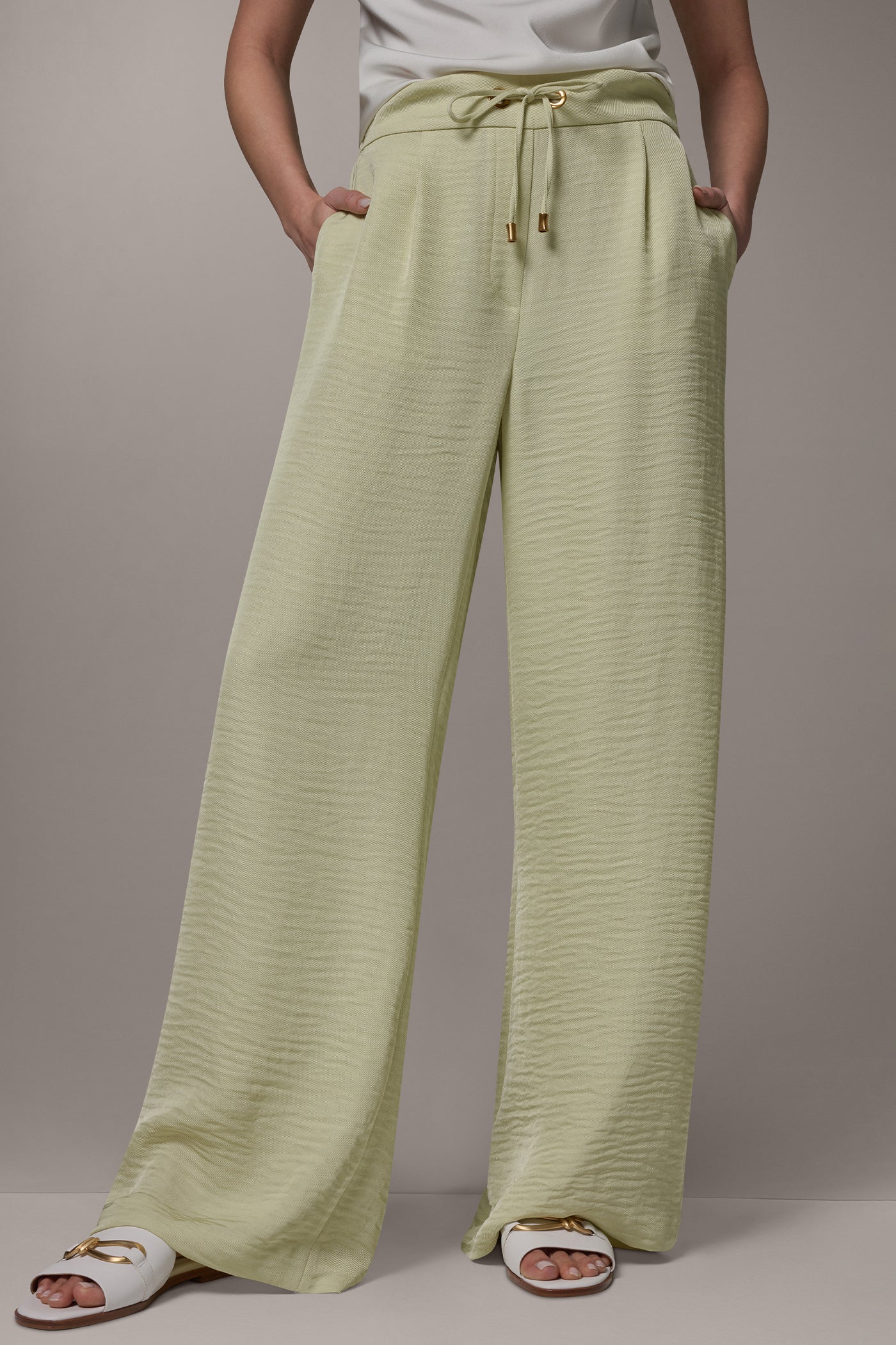 PLEATED WIDE LEG PANT | View 1 | Clothing