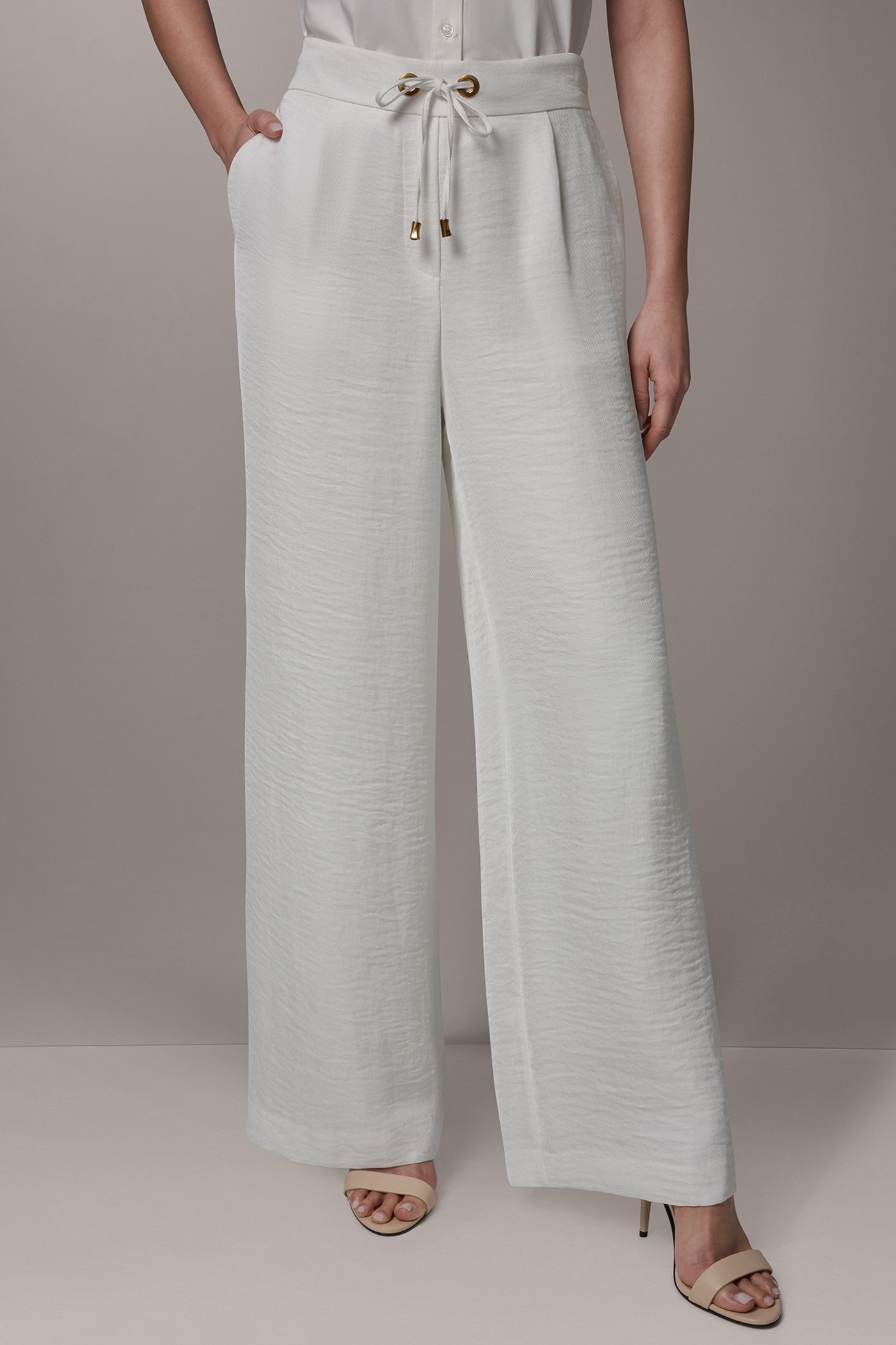 PLEATED WIDE LEG PANT | View 1 | Clothing
