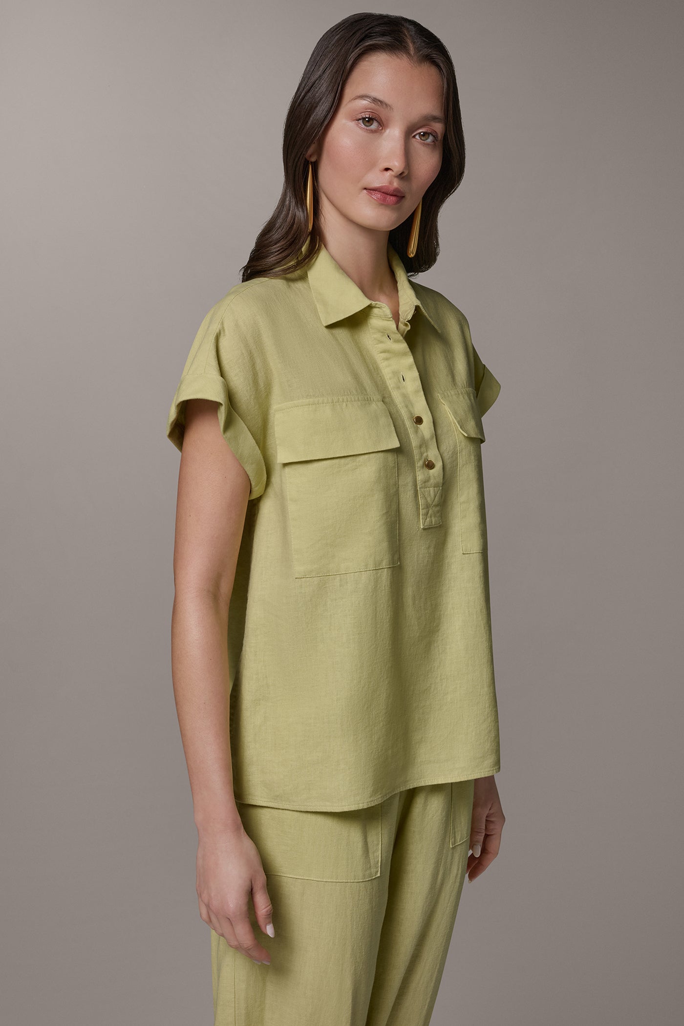 CAP SLEEVE CAMP SHIRT VIEW 3 | All Products