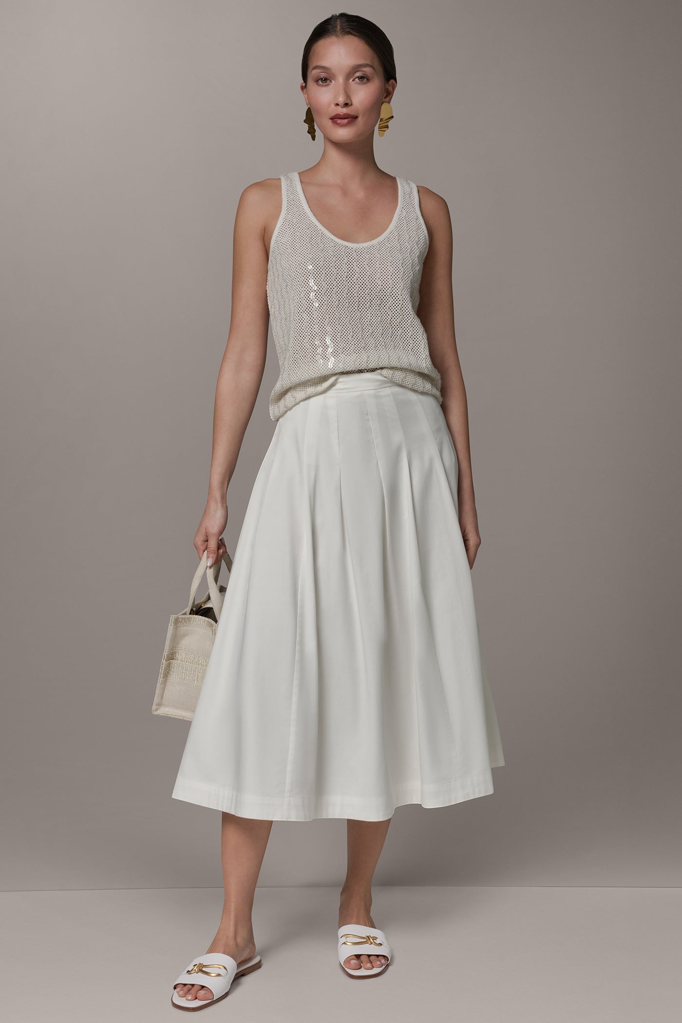 PLEATED MIDI SKIRT VIEW 5 | Skirts