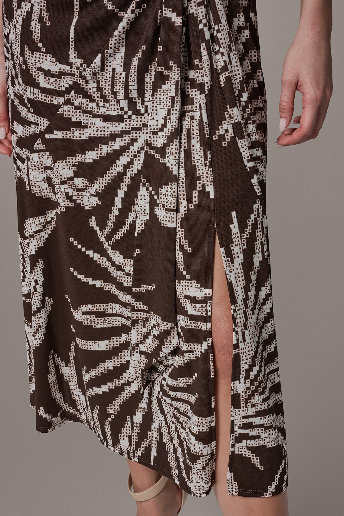 FLORAL SLEEVELESS COWL NECK MIDI DRESS VIEW 5 | Dresses & Jumpsuits