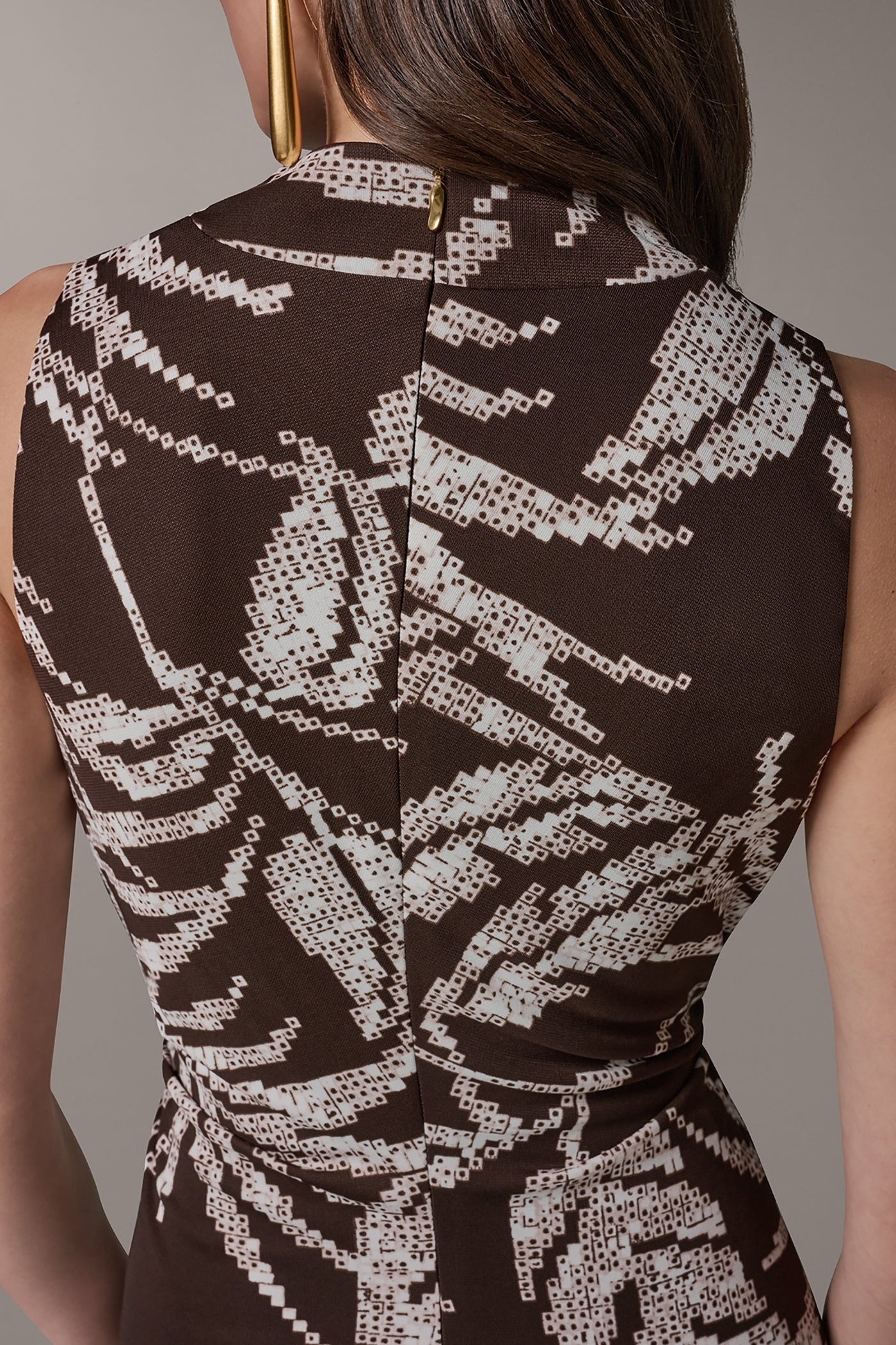 FLORAL SLEEVELESS COWL NECK MIDI DRESS VIEW 8 | Dresses & Jumpsuits