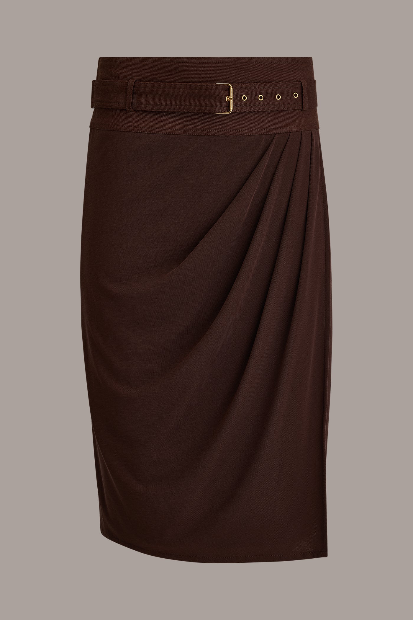 MIDI WRAP-EFFECT SKIRT VIEW 7