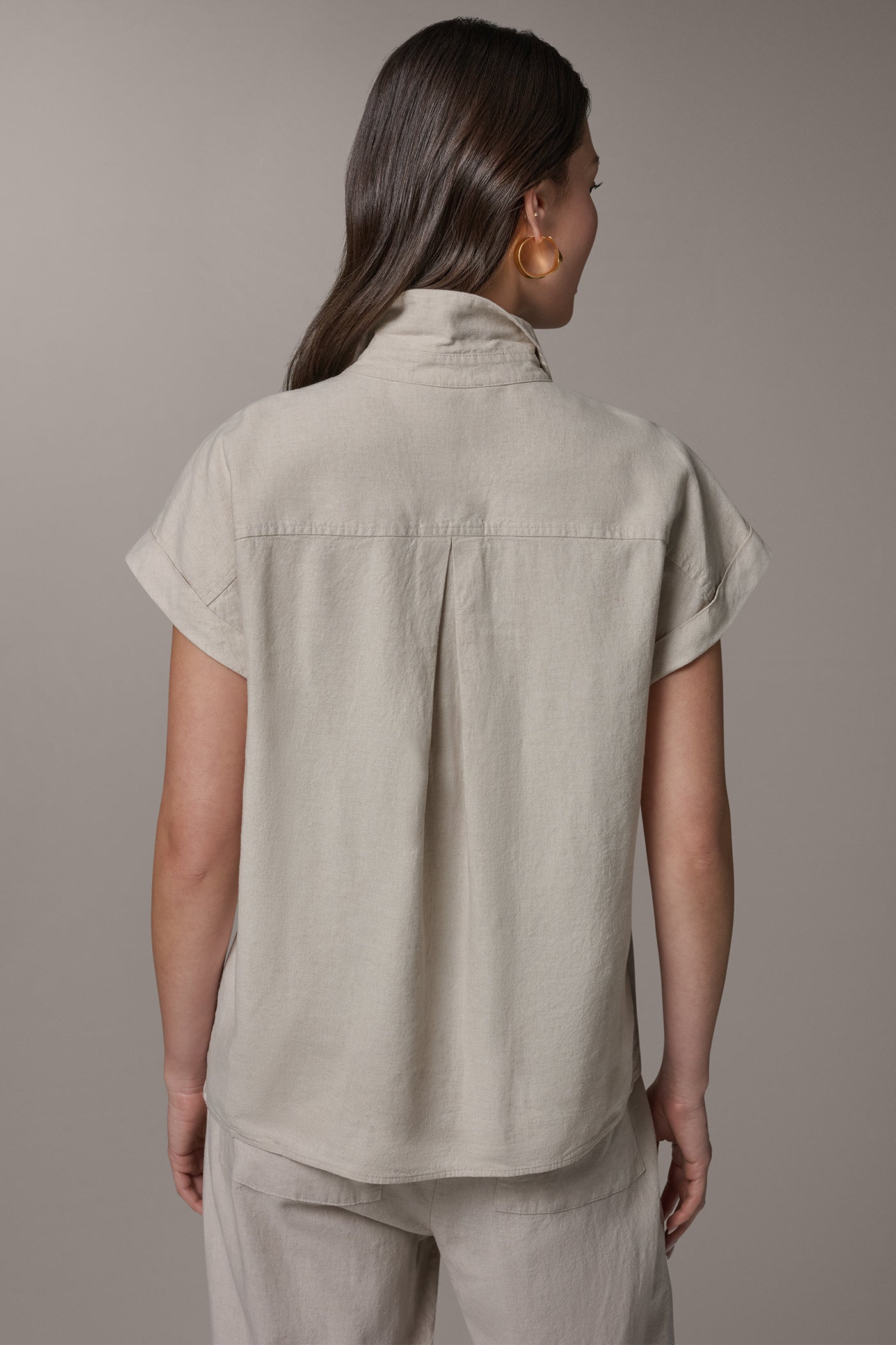 CAP SLEEVE CAMP SHIRT (alternate view)