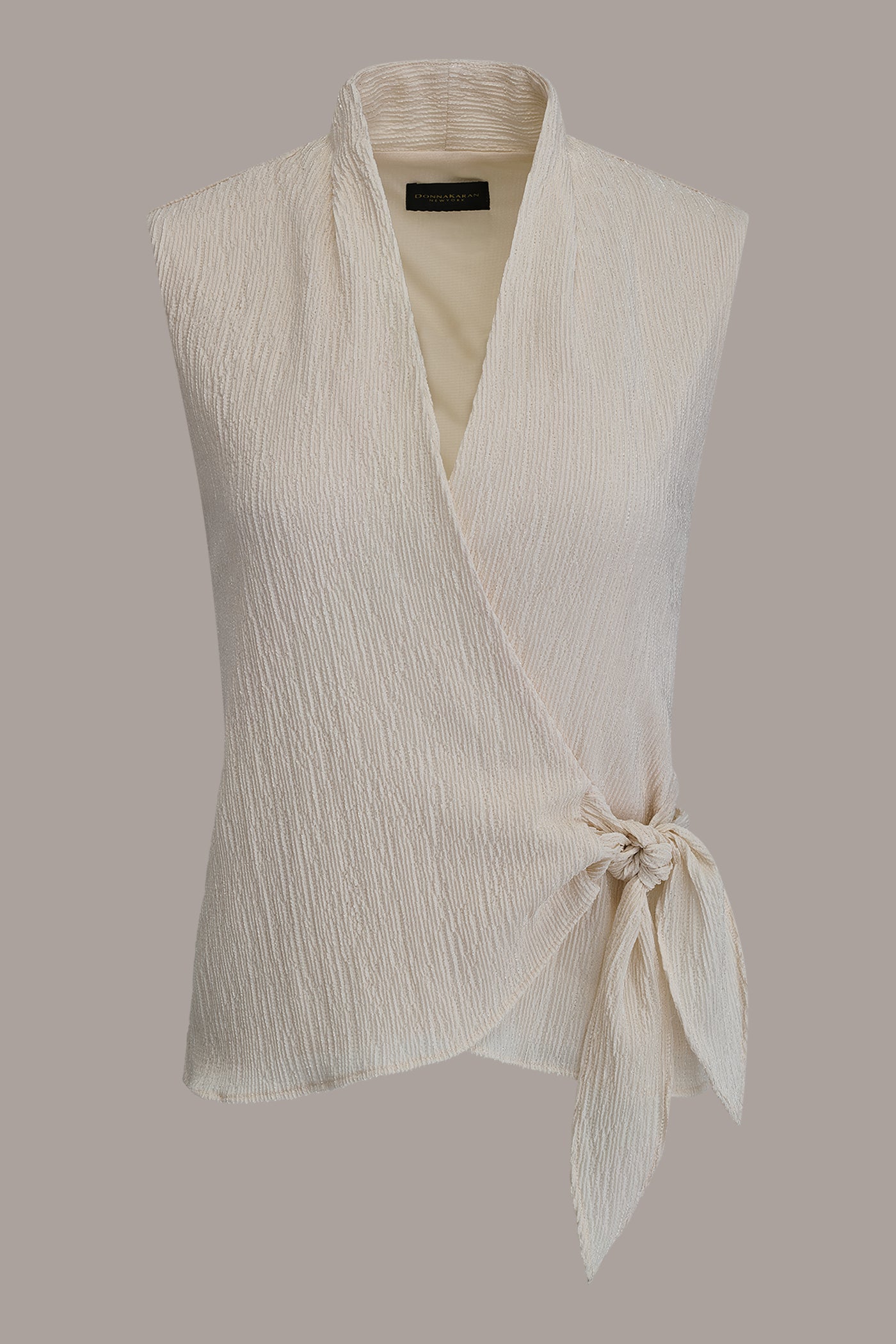 WRAP-EFFECT CRINKLE TOP VIEW 7 | Tops