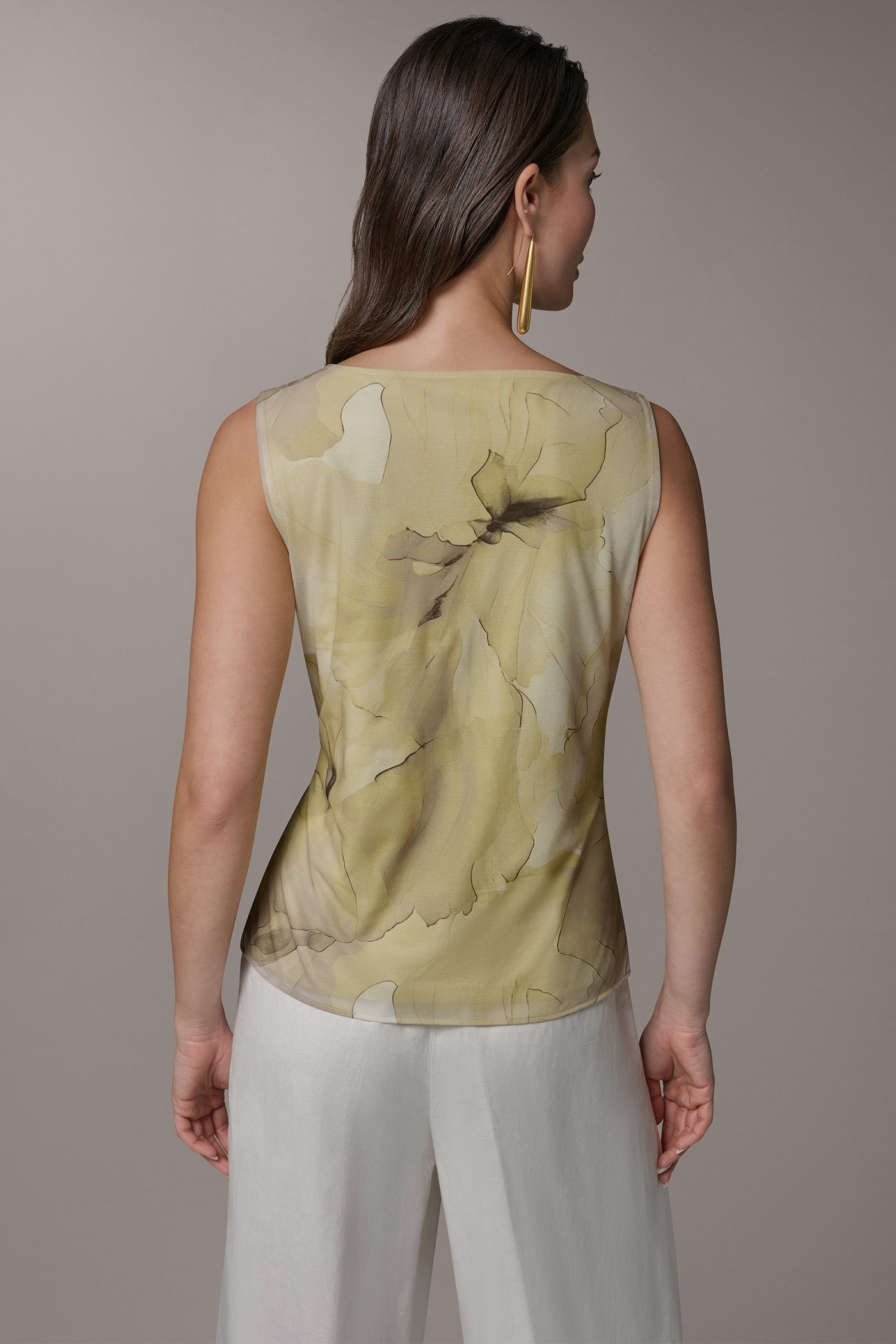 SLEEVELESS COWL-NECK PRINT BLOUSE | View 2 | New clothing