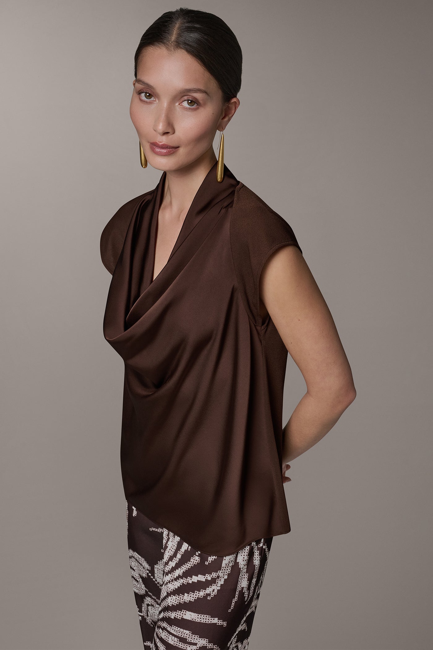 CAP SLEEVE MIXED MEDIA TOP VIEW 3 | Tops