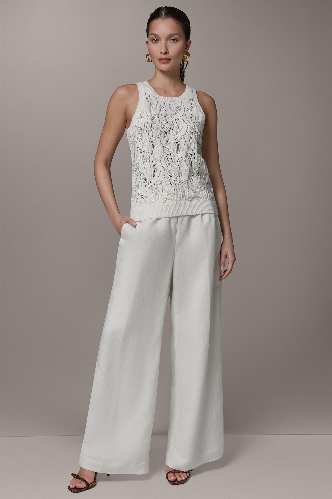 SLEEVELESS CREW-NECK TANK VIEW 7 | Clothing