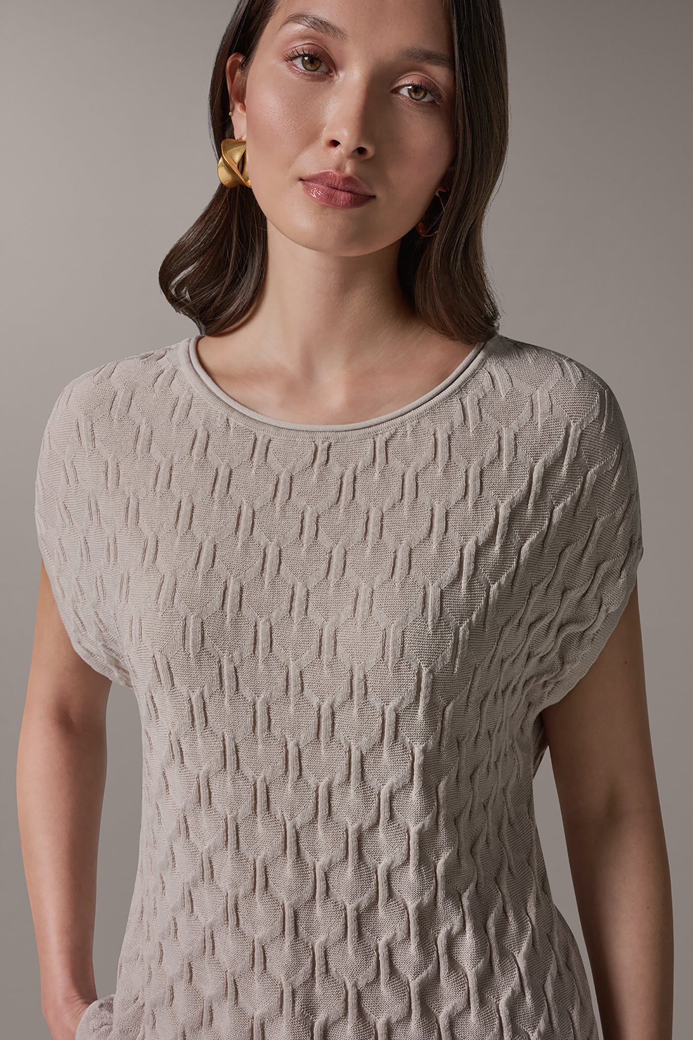 CAP-SLEEVE BOATNECK TOP VIEW 4 | Clothing