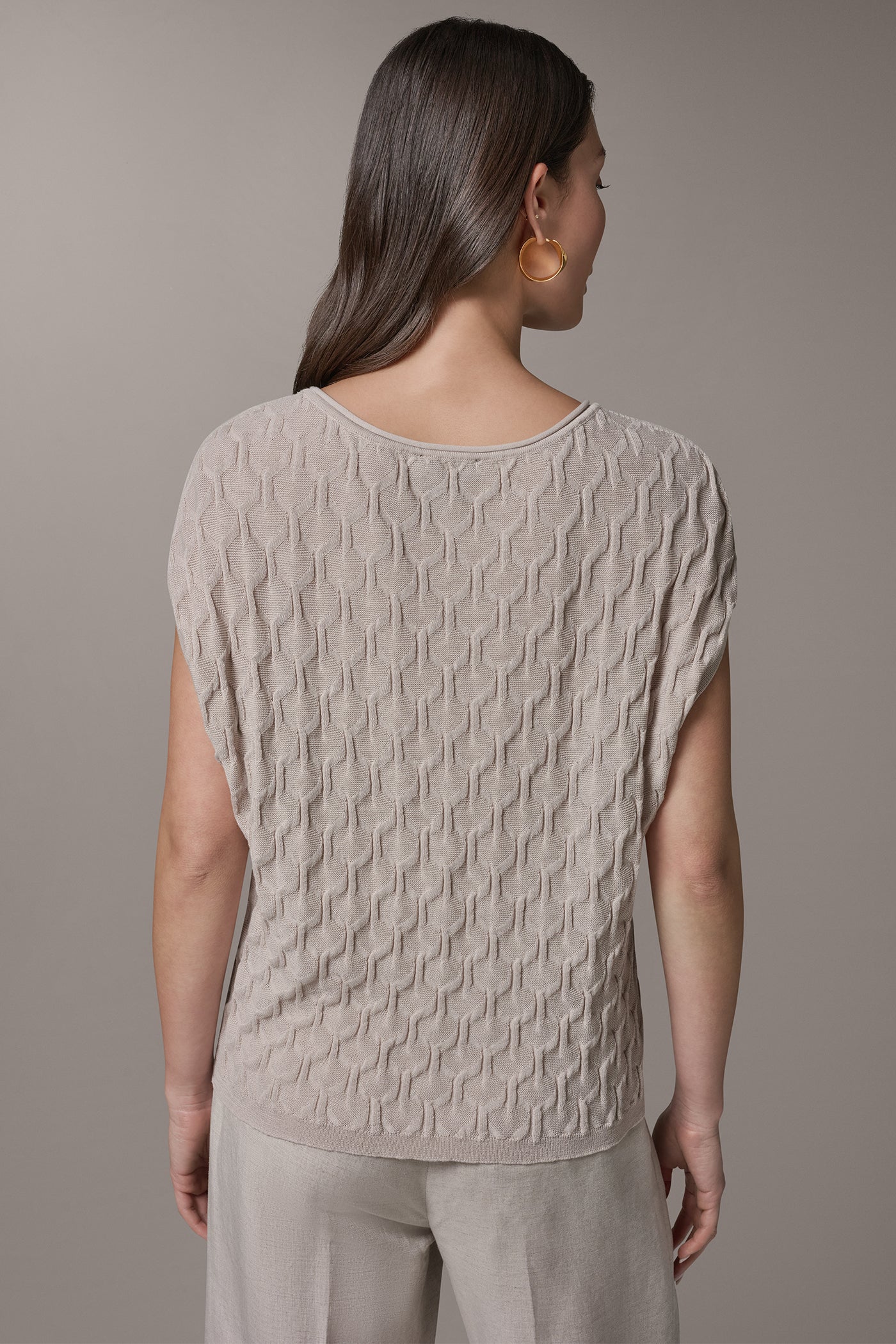 CAP-SLEEVE BOATNECK TOP | View 2 | Clothing