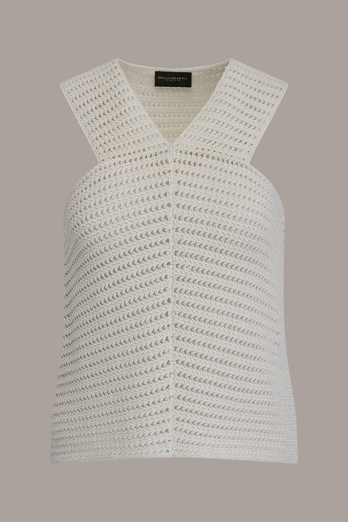 SLEEVELESS V-NECK SWEATER TOP VIEW 7