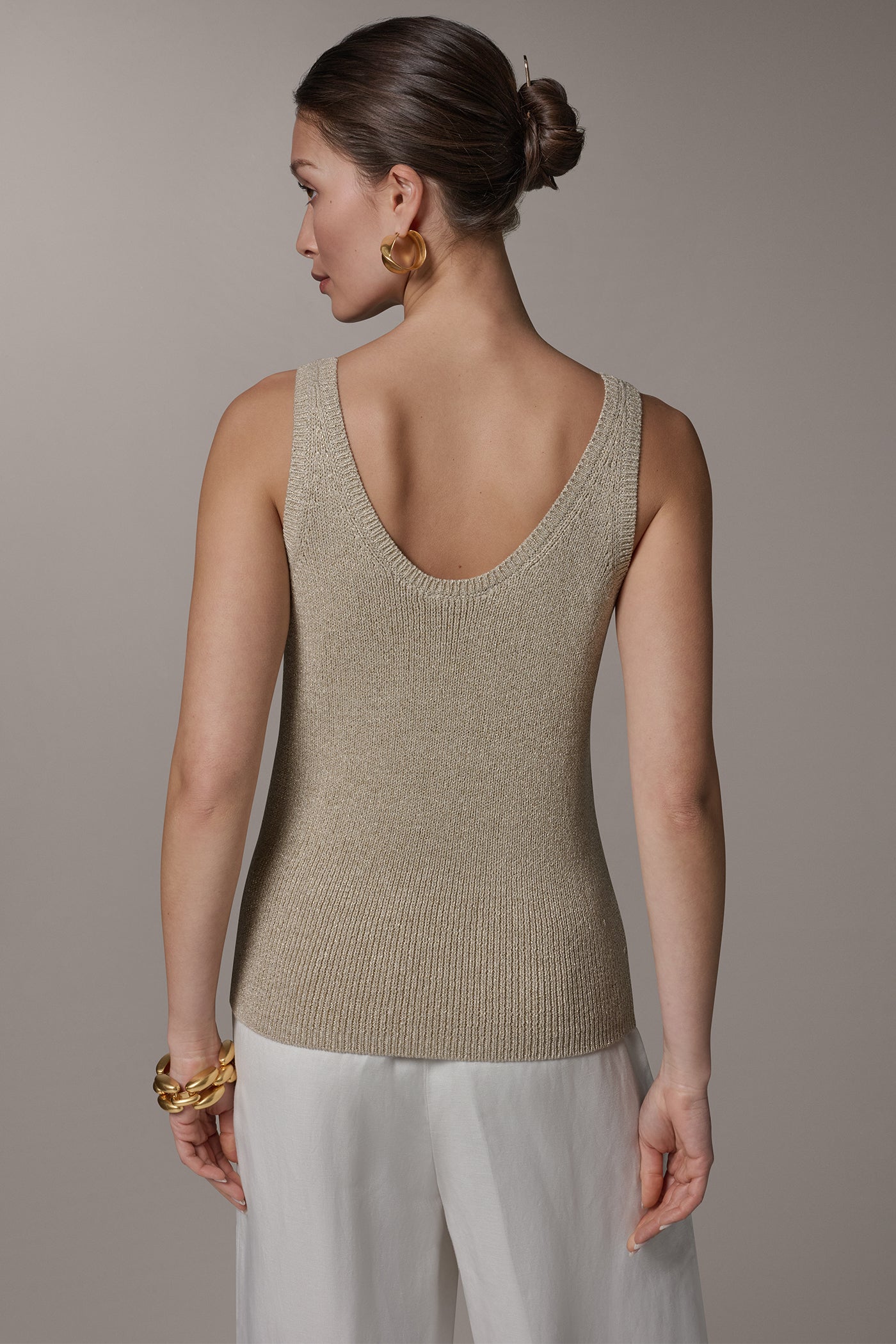 METALLIC SCOOP-NECK TANK VIEW 3