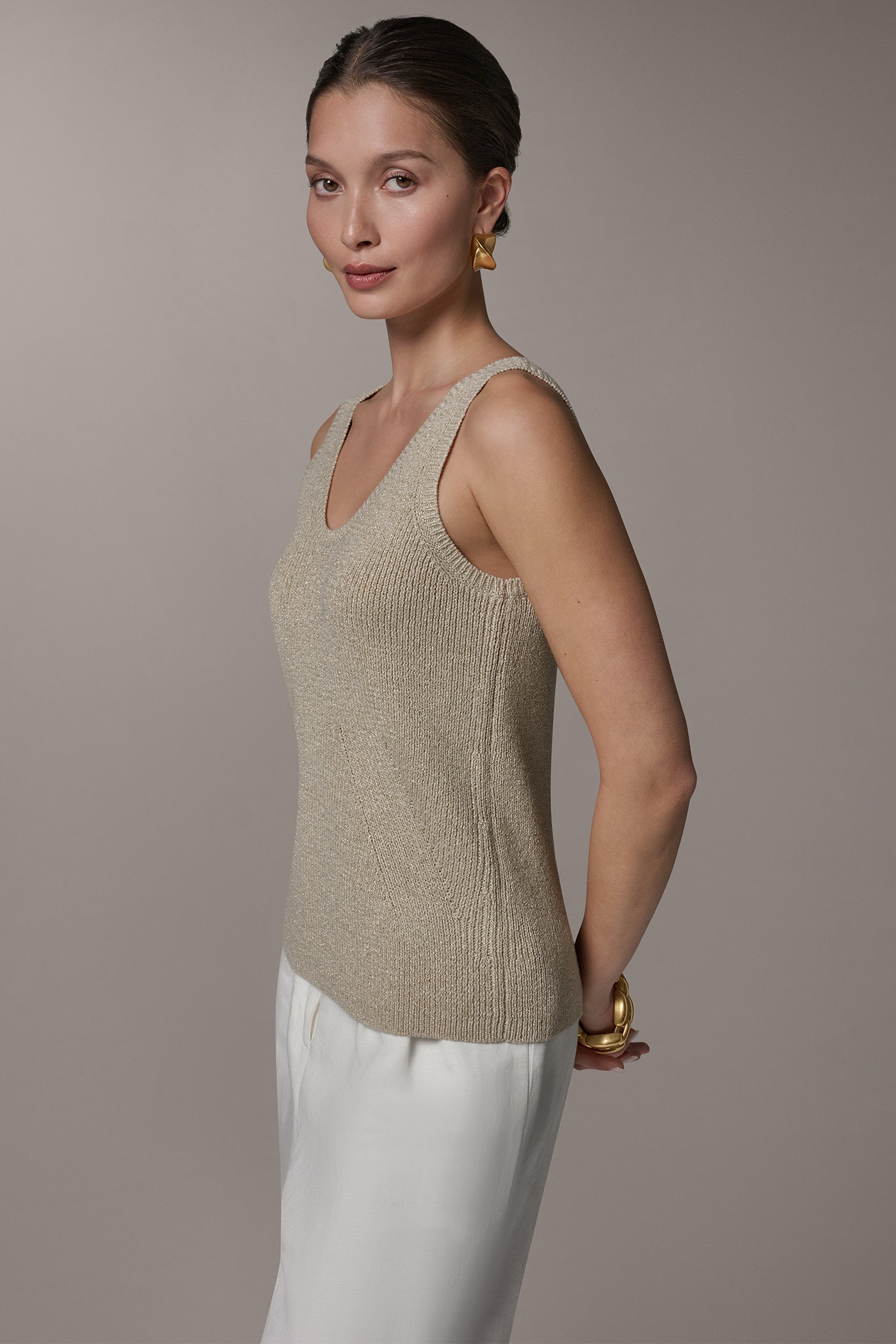 METALLIC SCOOP-NECK TANK VIEW 2