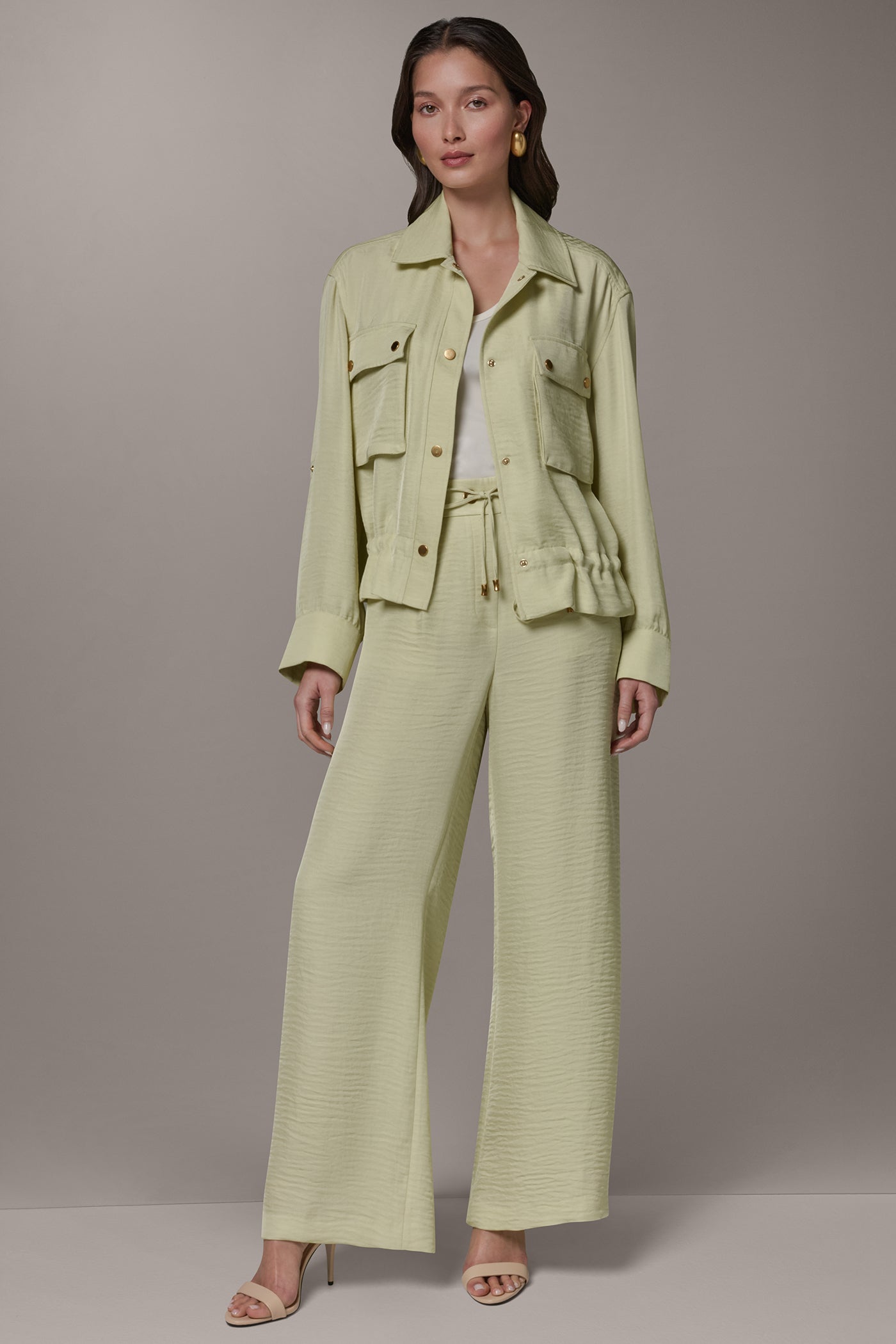 LONG SLEEVE TIE WAIST SHIRT VIEW 9 | Tops