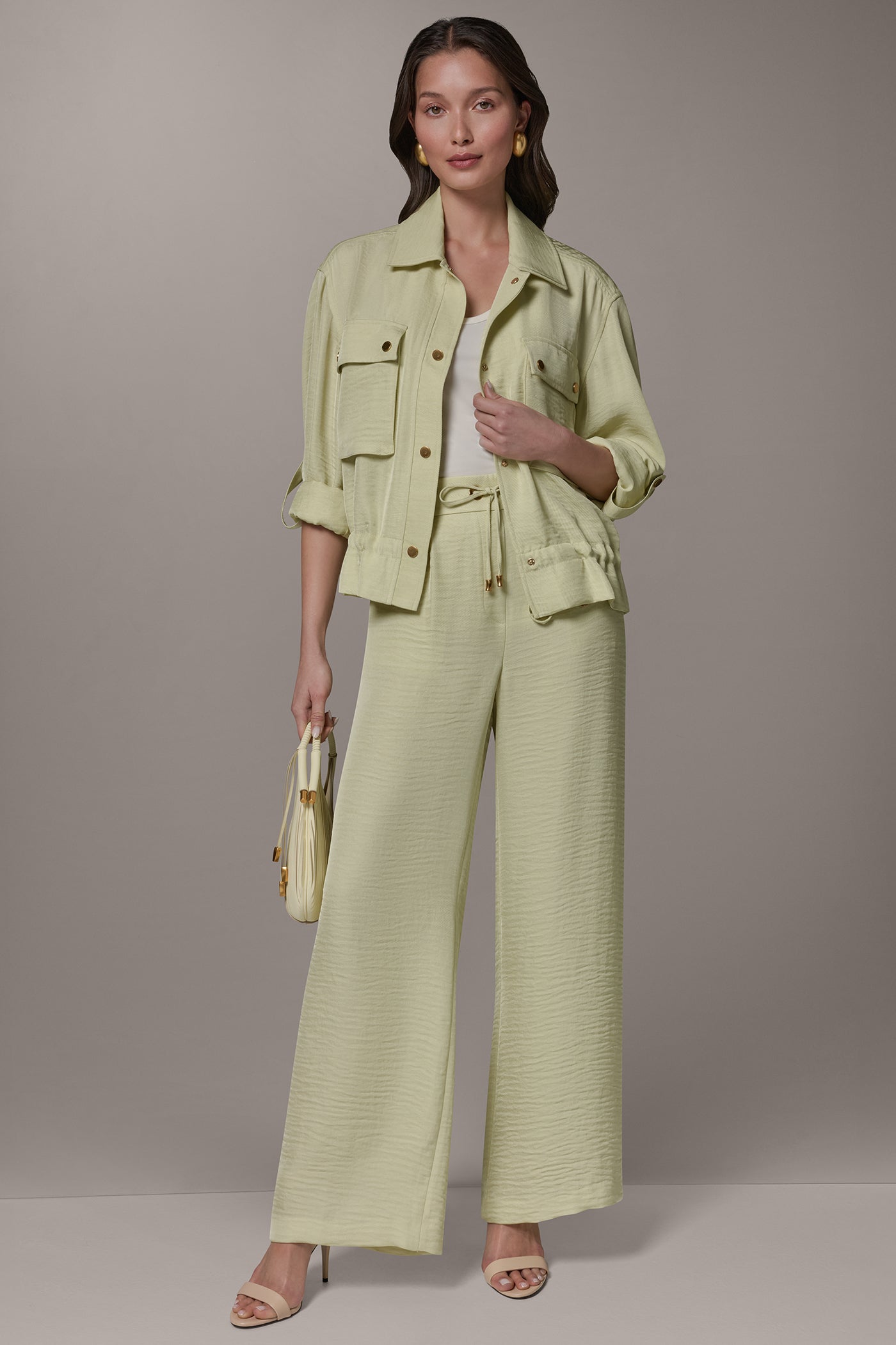 LONG SLEEVE TIE WAIST SHIRT VIEW 10 | Tops