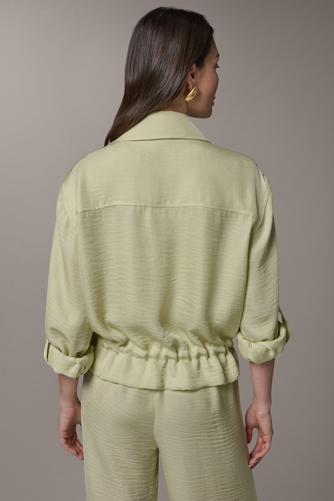 LONG SLEEVE TIE WAIST SHIRT | View 2 | Tops