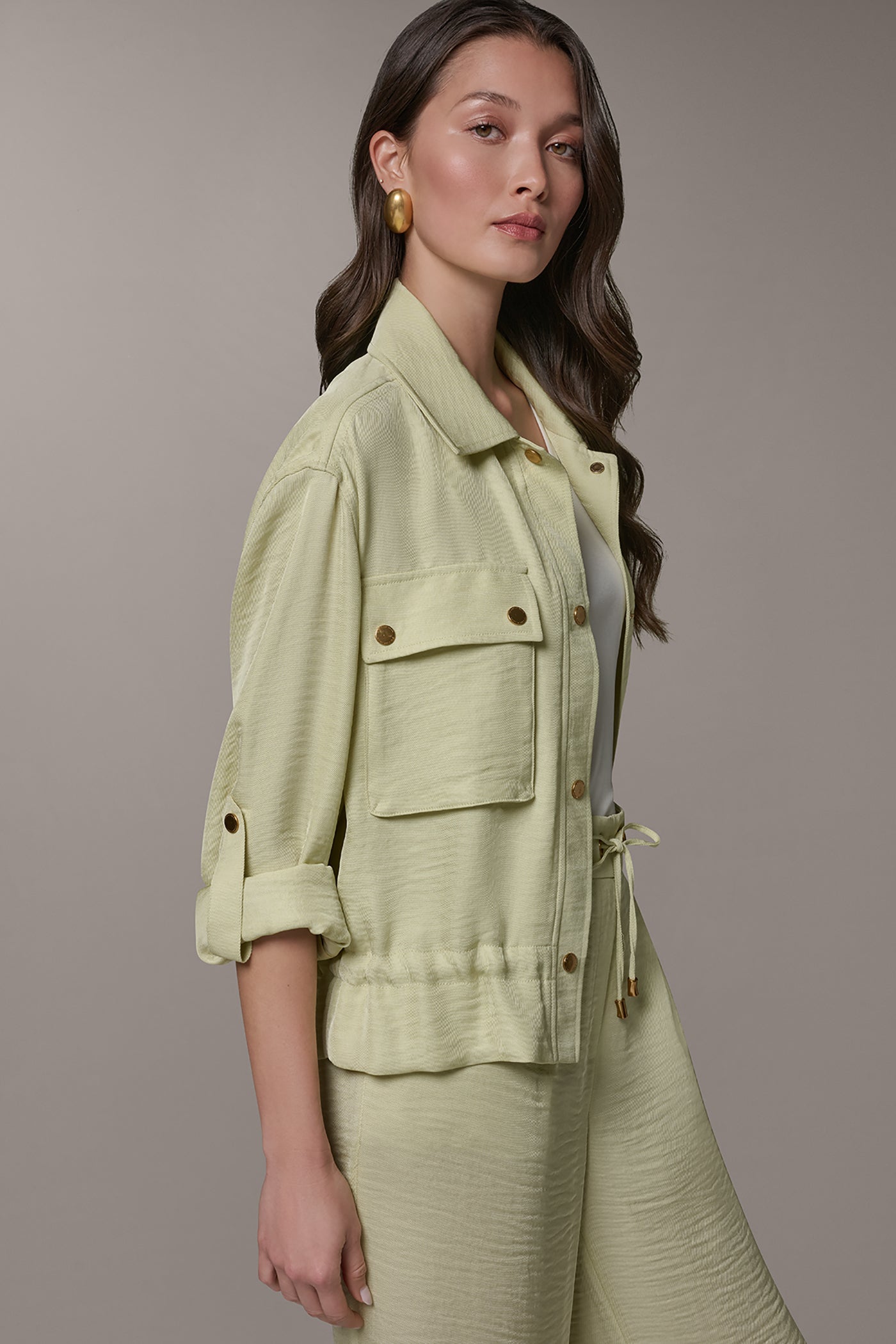 LONG SLEEVE TIE WAIST SHIRT VIEW 3 | Tops