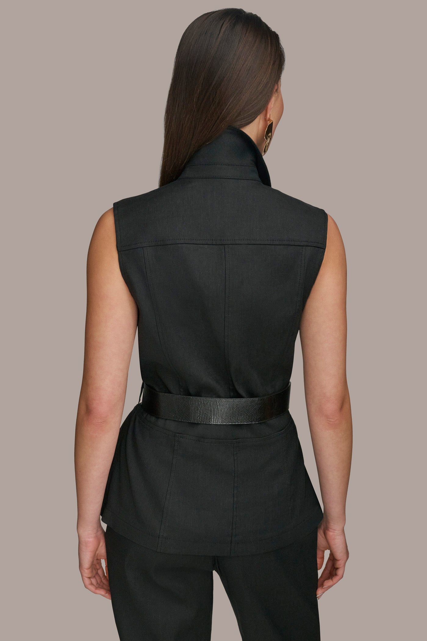 BELTED UTILITY VEST | View 2 | Tops