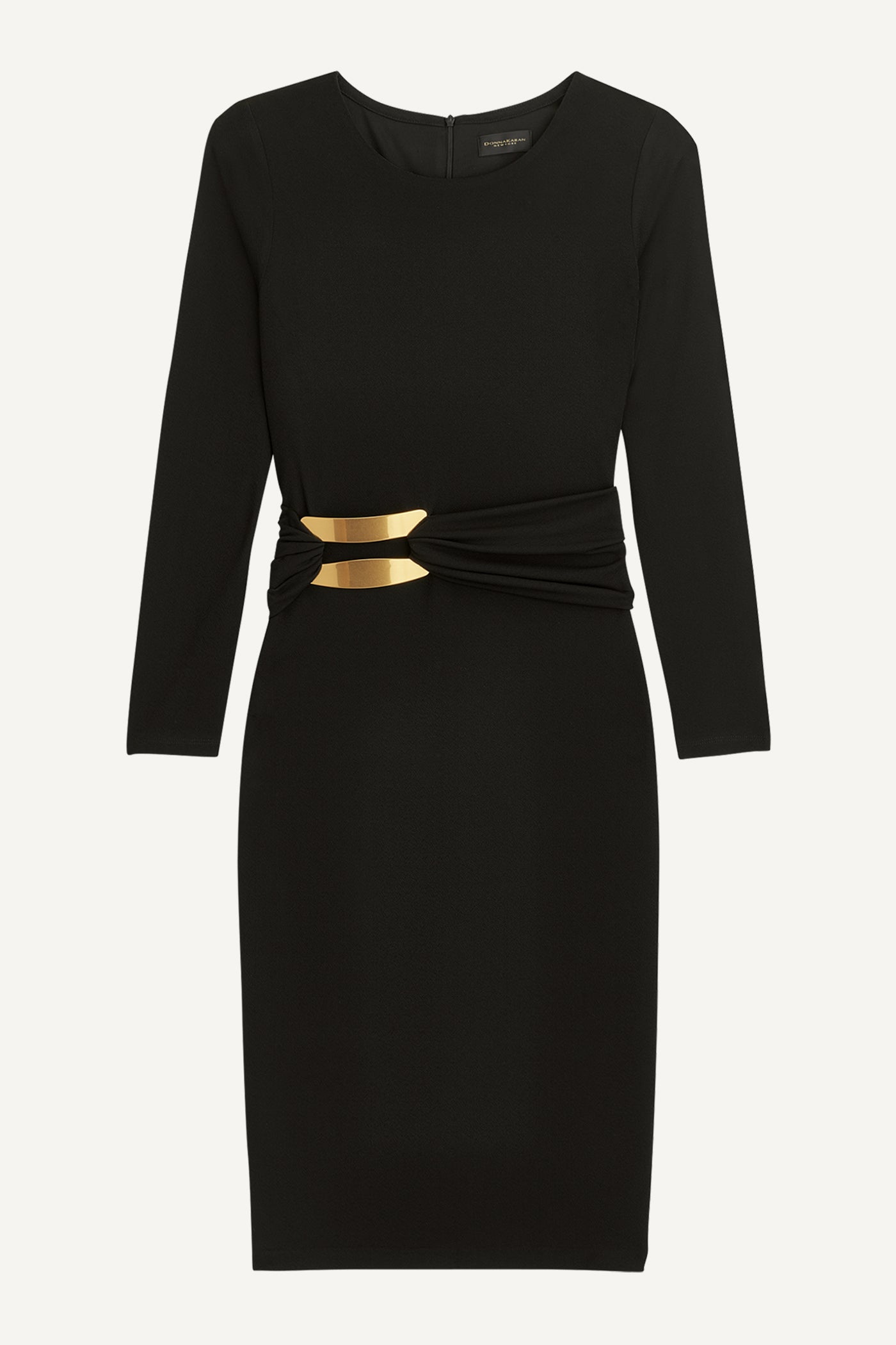 FITTED MIDI DRESS WITH BRUSHED HARDWARE DETAIL VIEW 5 | Fall Collection