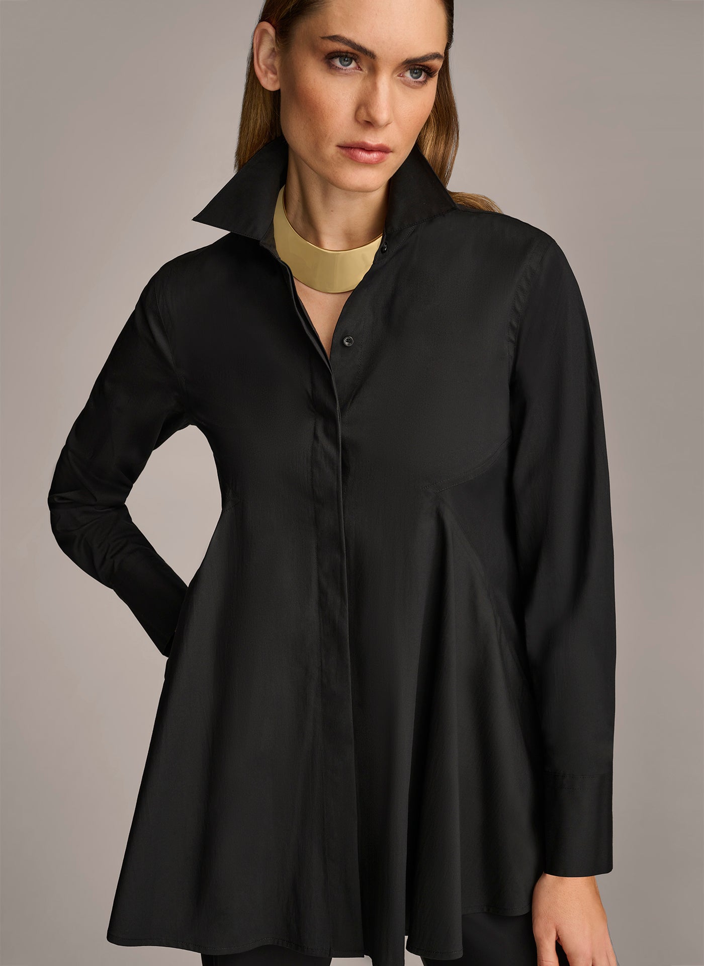 Donna Karan A Line Tunic - Black - M Donna Karan A Line Tunic - Black - M