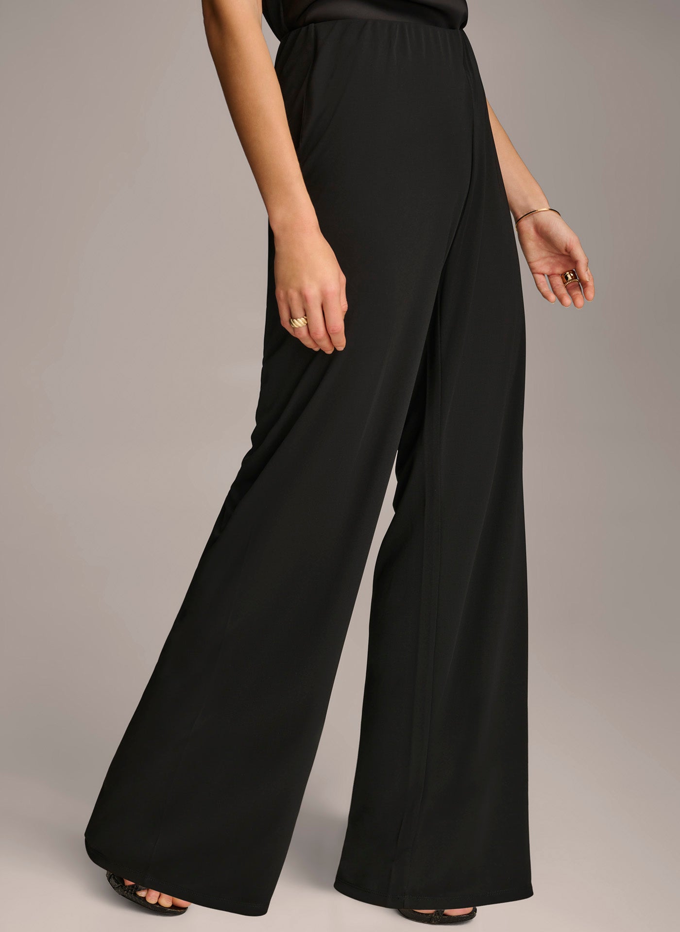 WIDE LEG FLAT FRONT PANT VIEW 3 | Suits and Separates