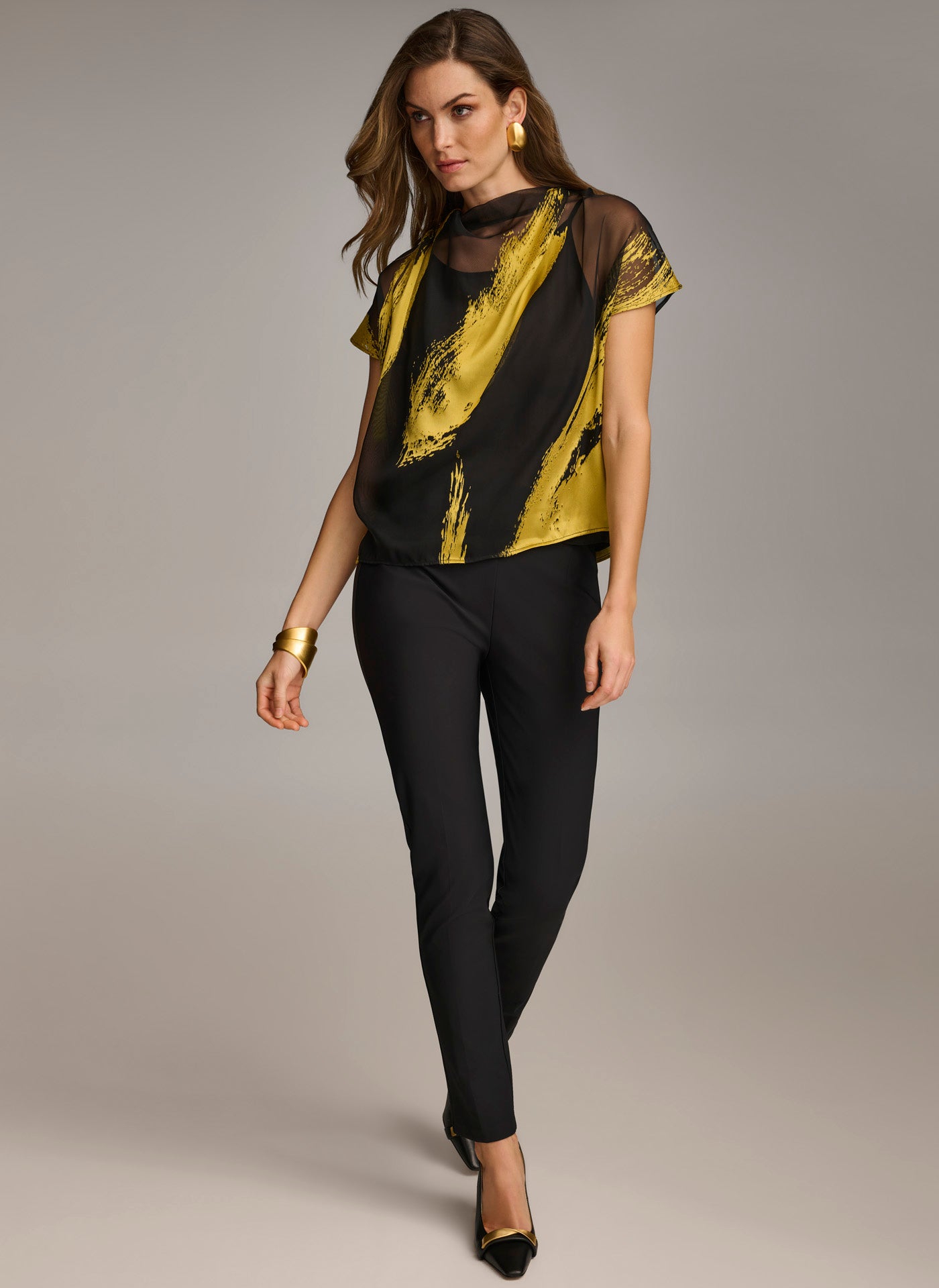 PRINT COWL NECK TOP VIEW 5 | Sale Tops and Sweaters