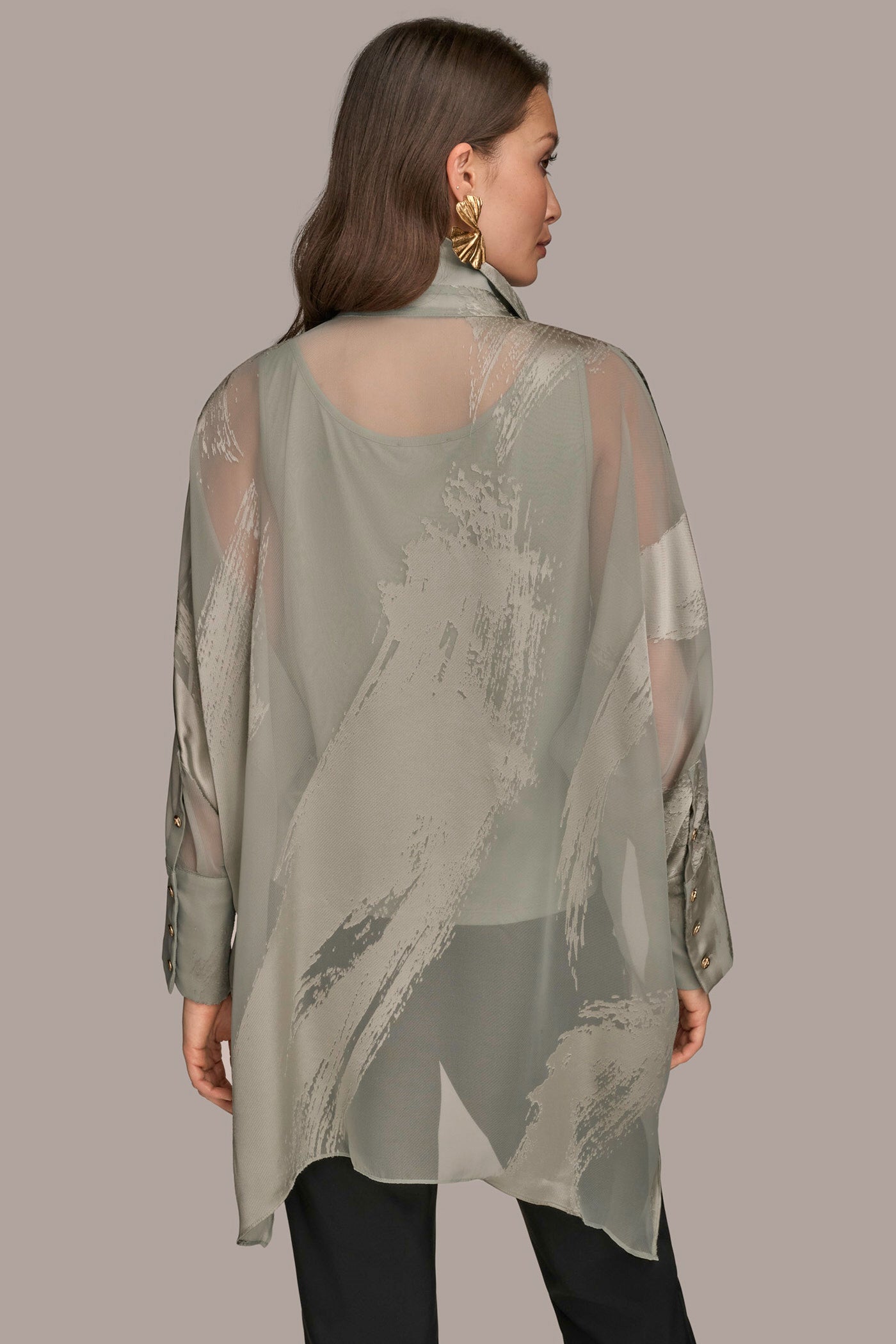 LONG SLEEVE BURNOUT TUNIC | View 2 | Products