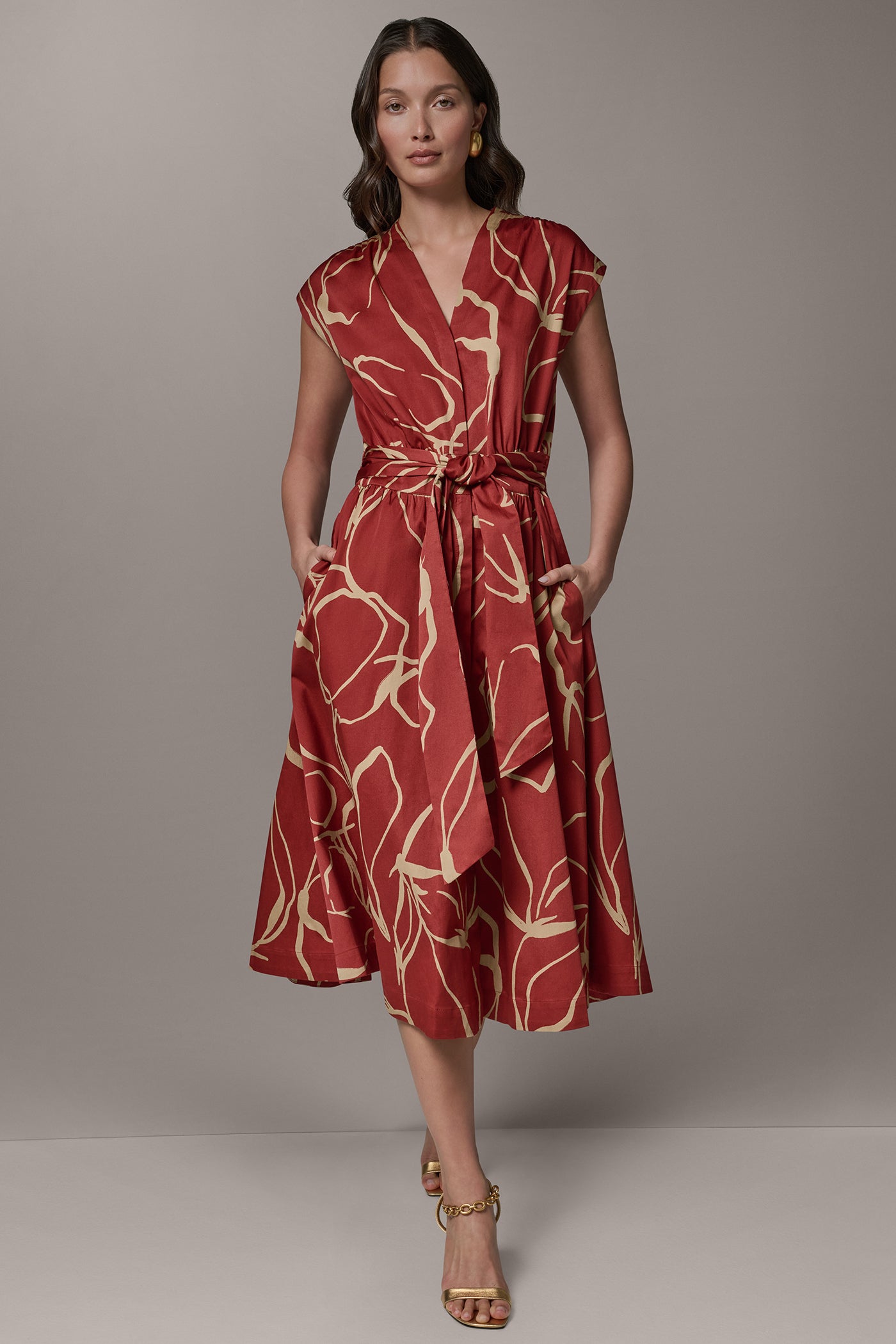 SLEEVELESS PRINT MIDI DRESS VIEW 5 | Dresses & Jumpsuits