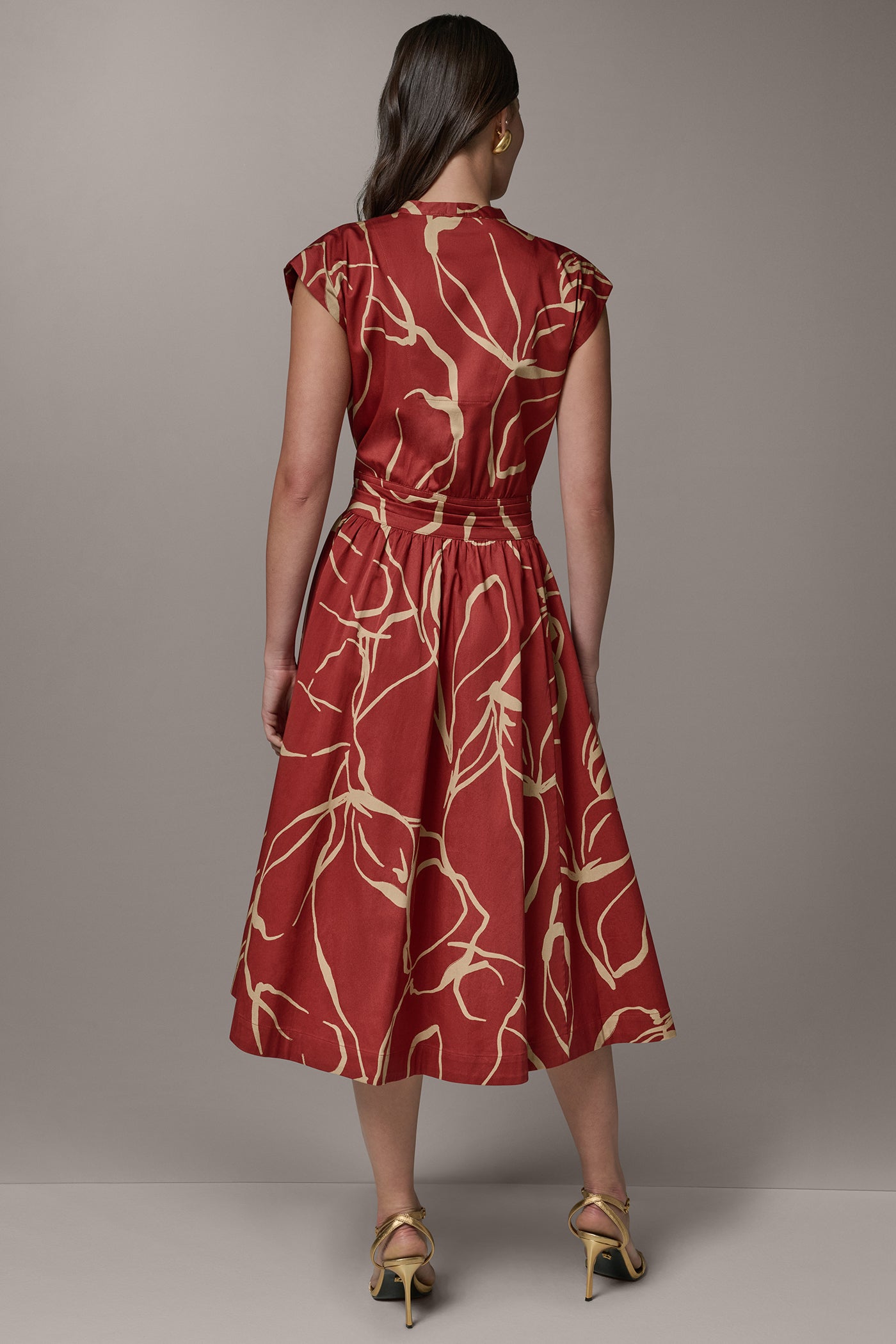 SLEEVELESS PRINT MIDI DRESS VIEW 3 | Dresses & Jumpsuits