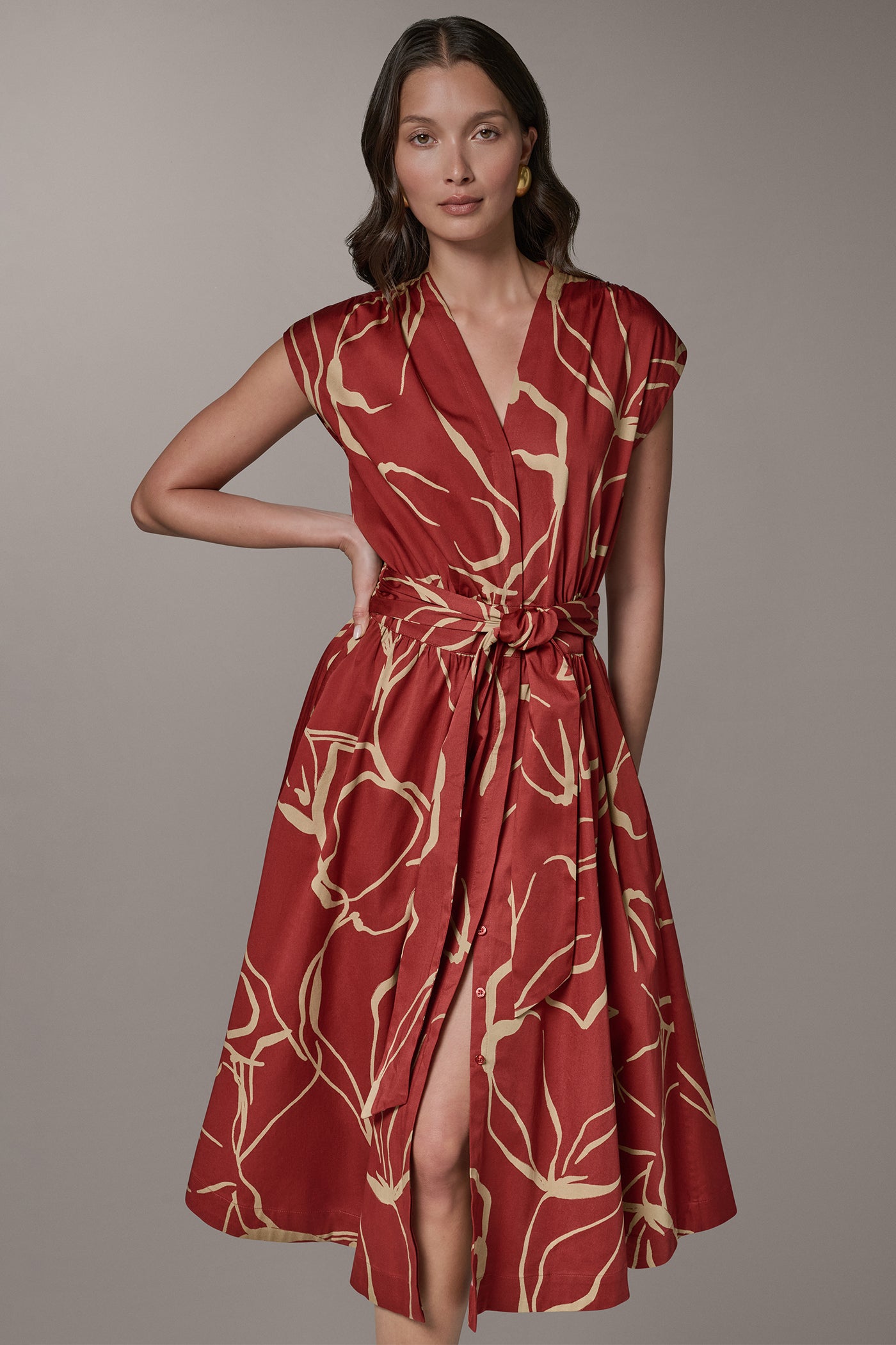 SLEEVELESS PRINT MIDI DRESS VIEW 8 | Dresses & Jumpsuits