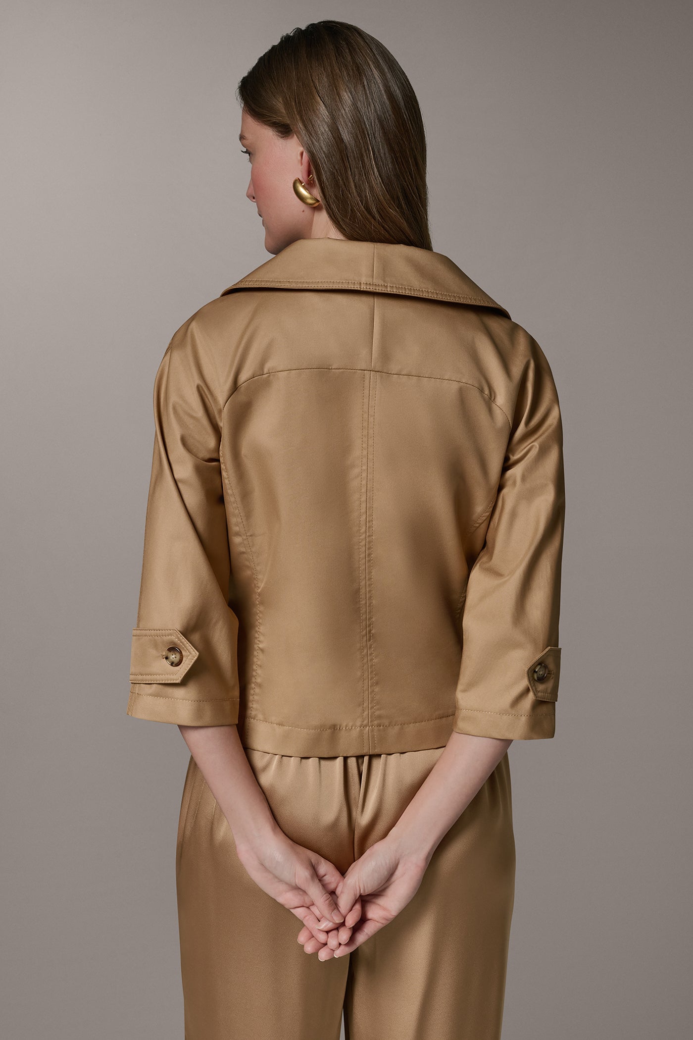 3/4 SLEEVE WRAP JACKET VIEW 3 | Blazers & Vests