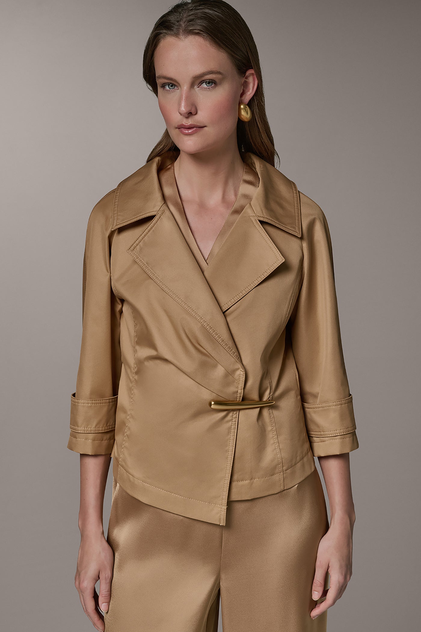 3/4 SLEEVE WRAP JACKET