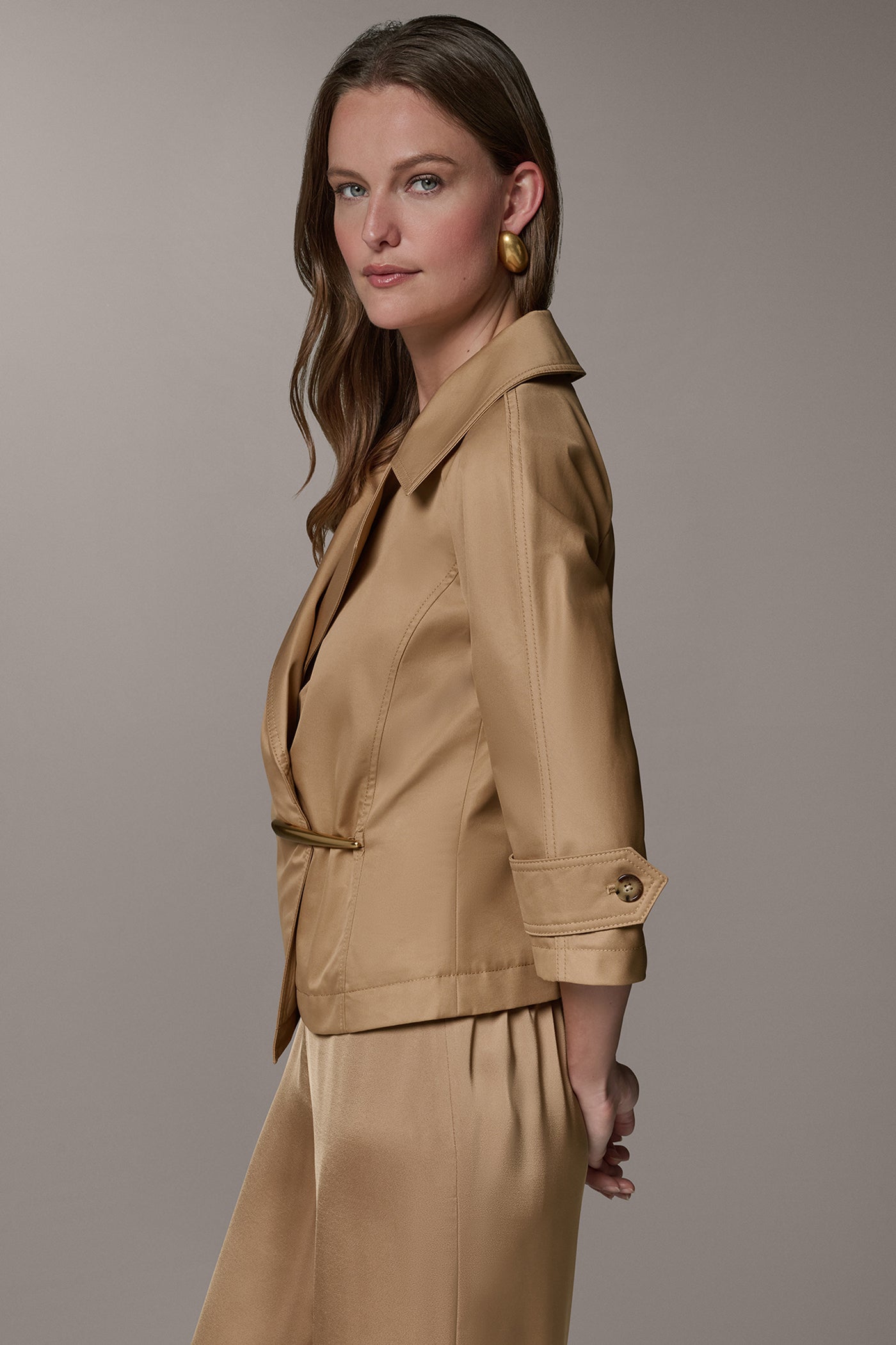 3/4 SLEEVE WRAP JACKET VIEW 4 | Blazers & Vests