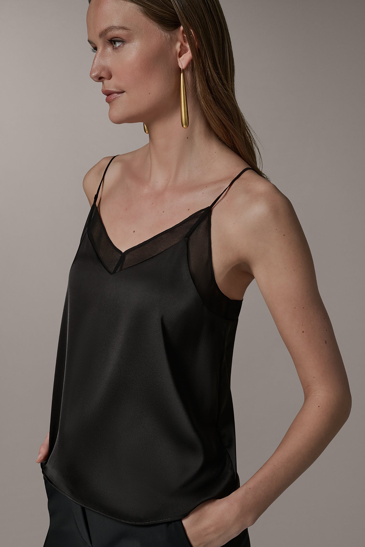 SLEEVELESS V-NECK CAMI (alternate view)