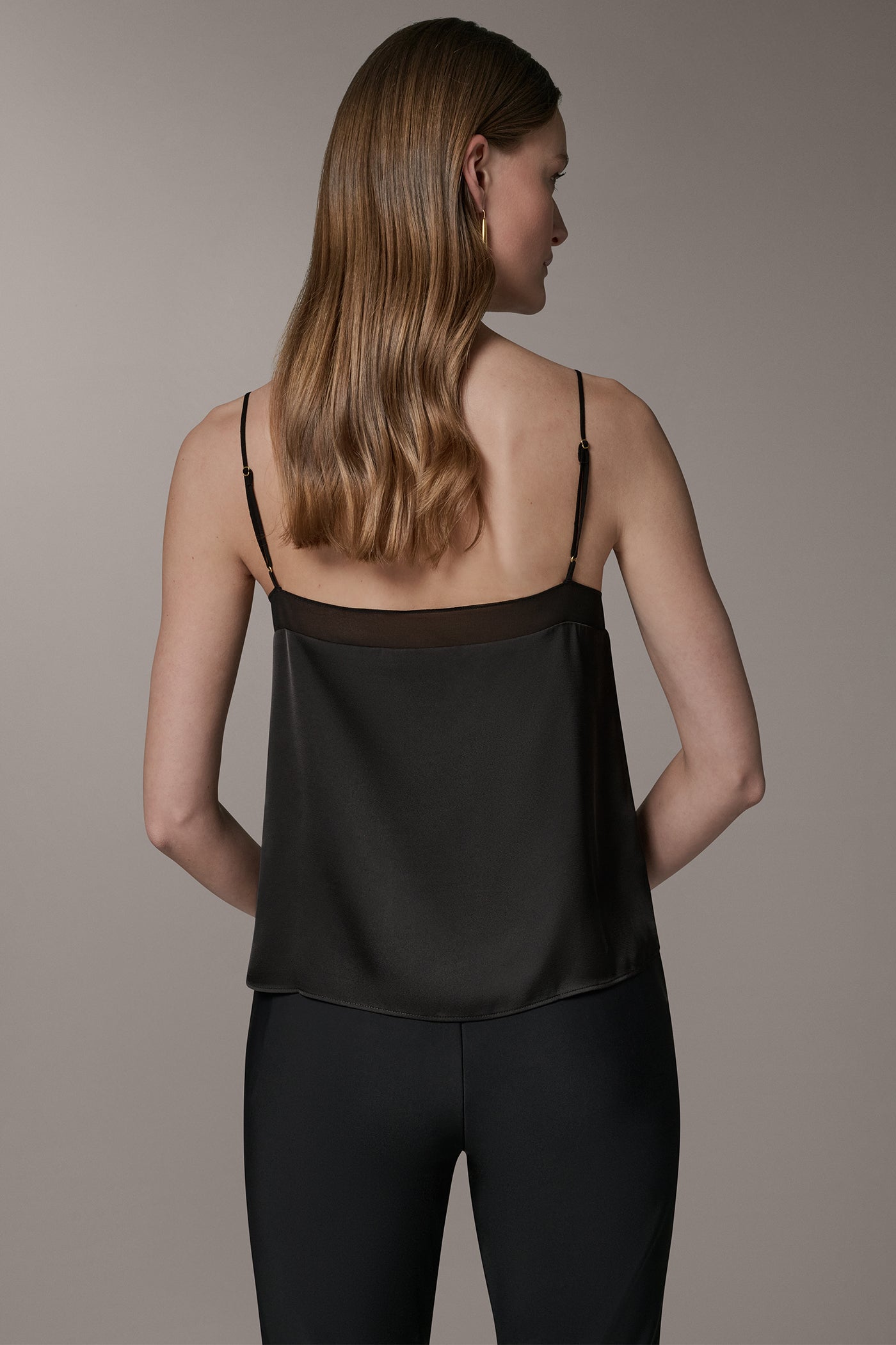 SLEEVELESS V-NECK CAMI VIEW 3 | Tops