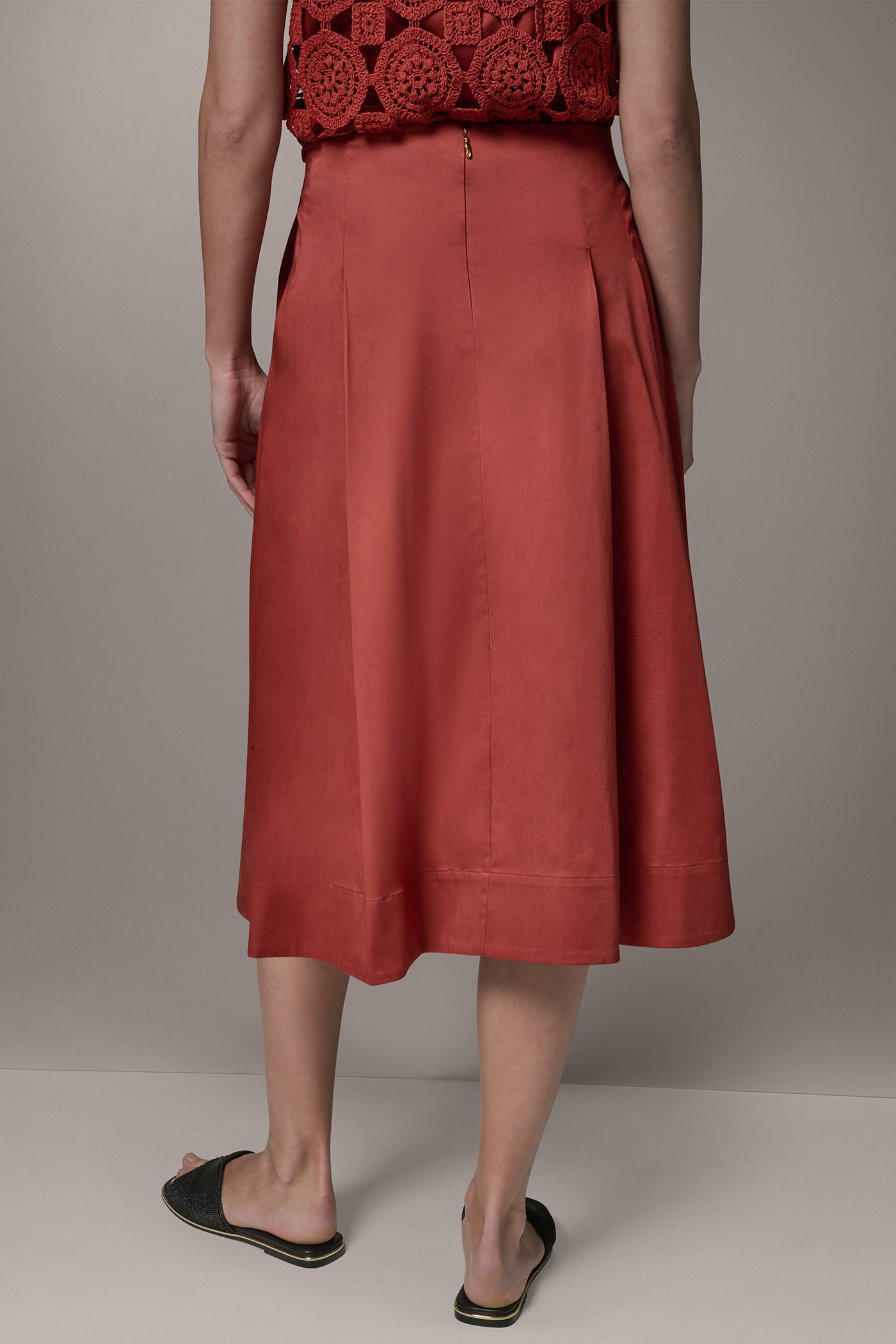 MIDI A-LINE SKIRT VIEW 3 | Skirts