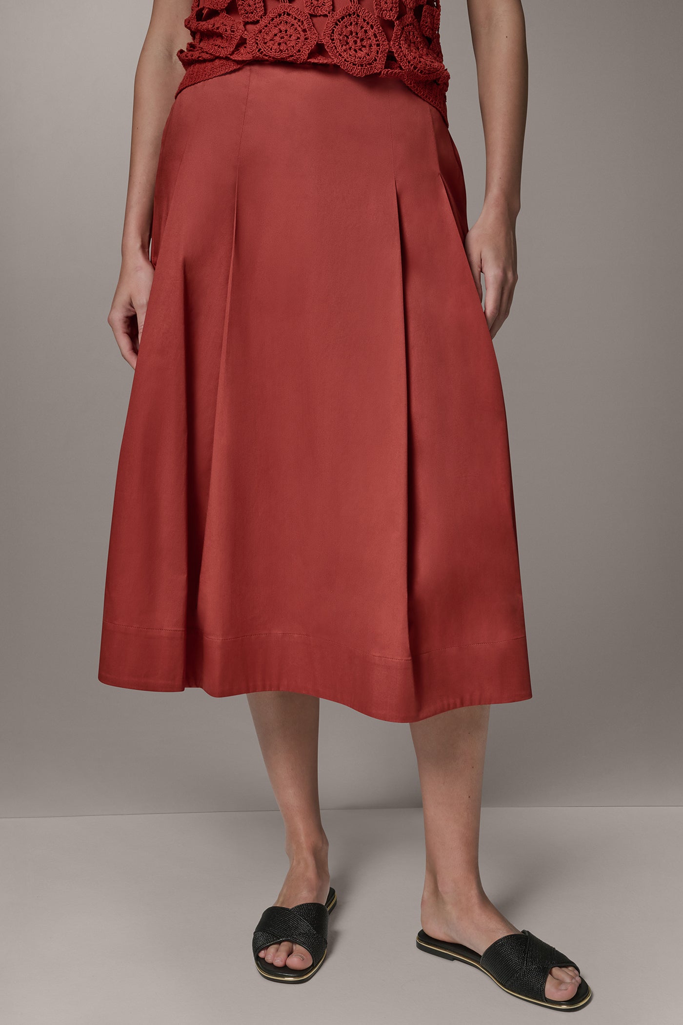 MIDI A-LINE SKIRT