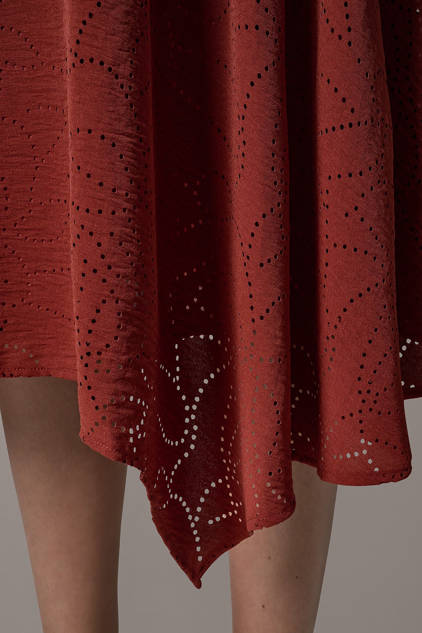 LASER CUT ASYMMETRIC MIDI SKIRT VIEW 4