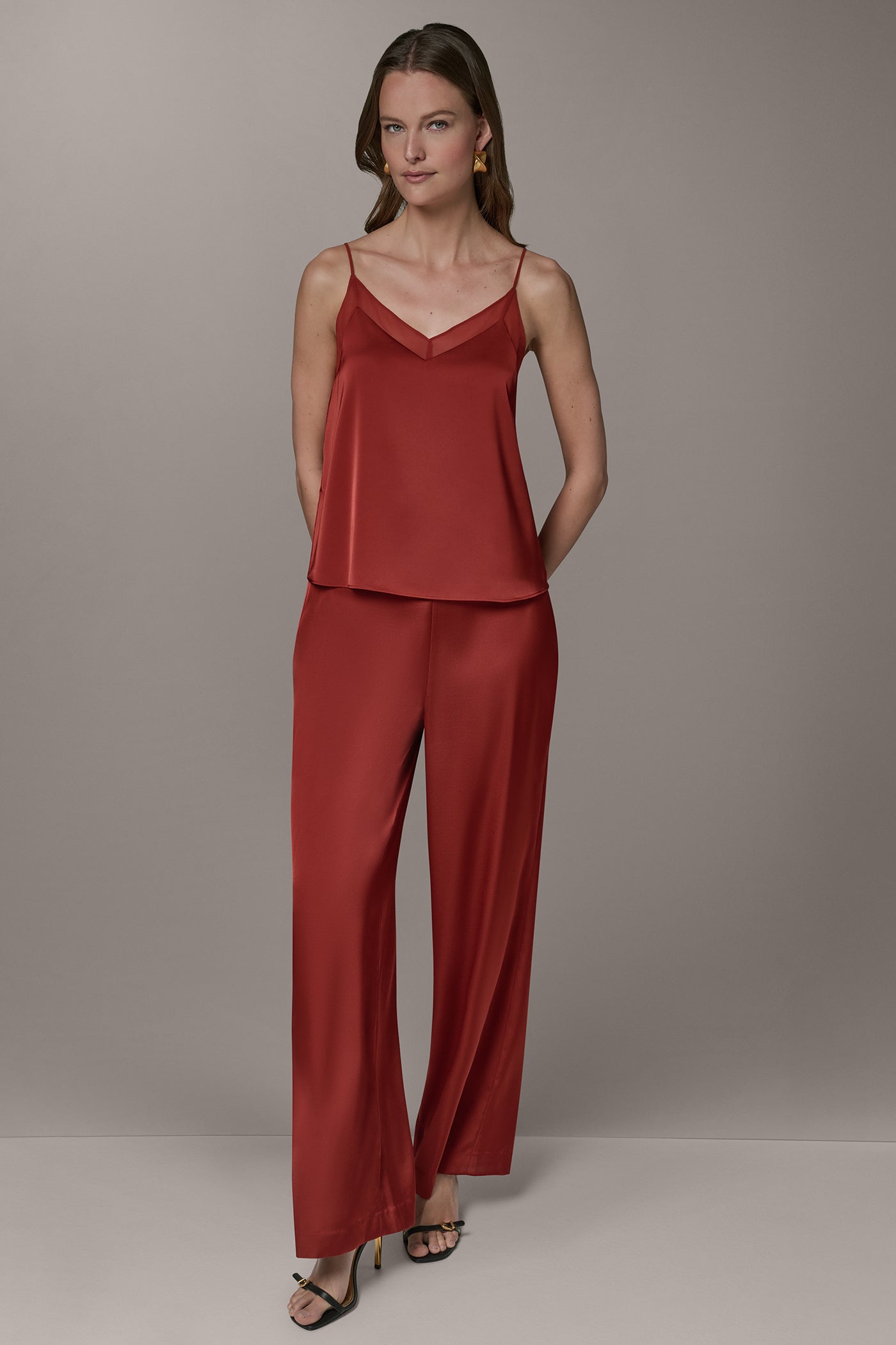 SLEEVELESS V-NECK CAMI VIEW 8 | Tops